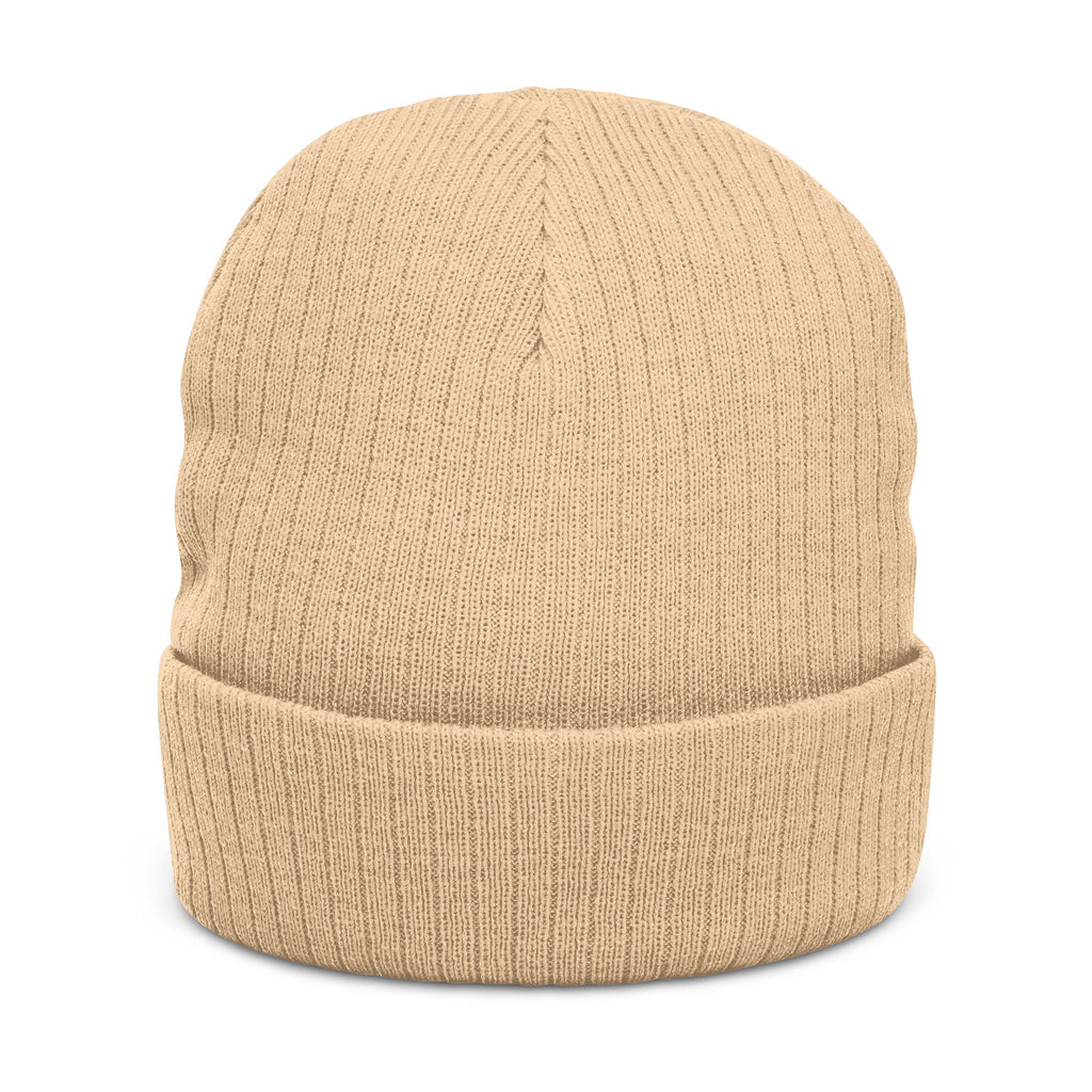 Custom Embroidered Patch Winter Hat — "Designed by You"  Ribbed Knit Beanie