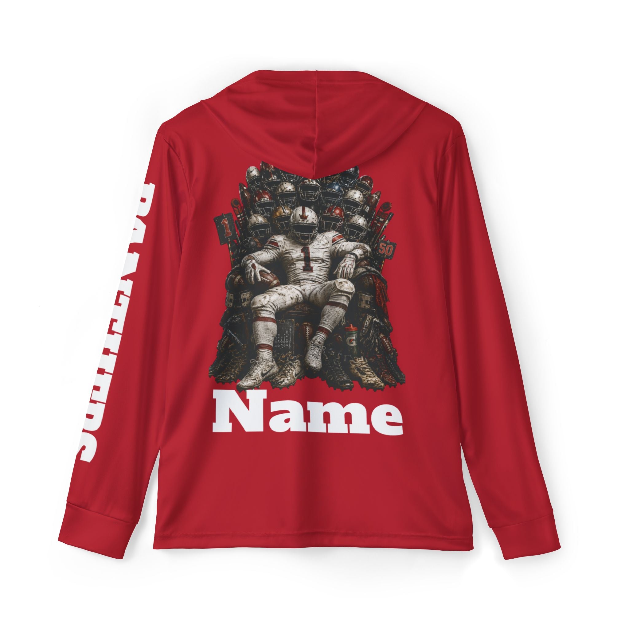 Panther Pride Football Warmup Hoodie (AOP) - Red