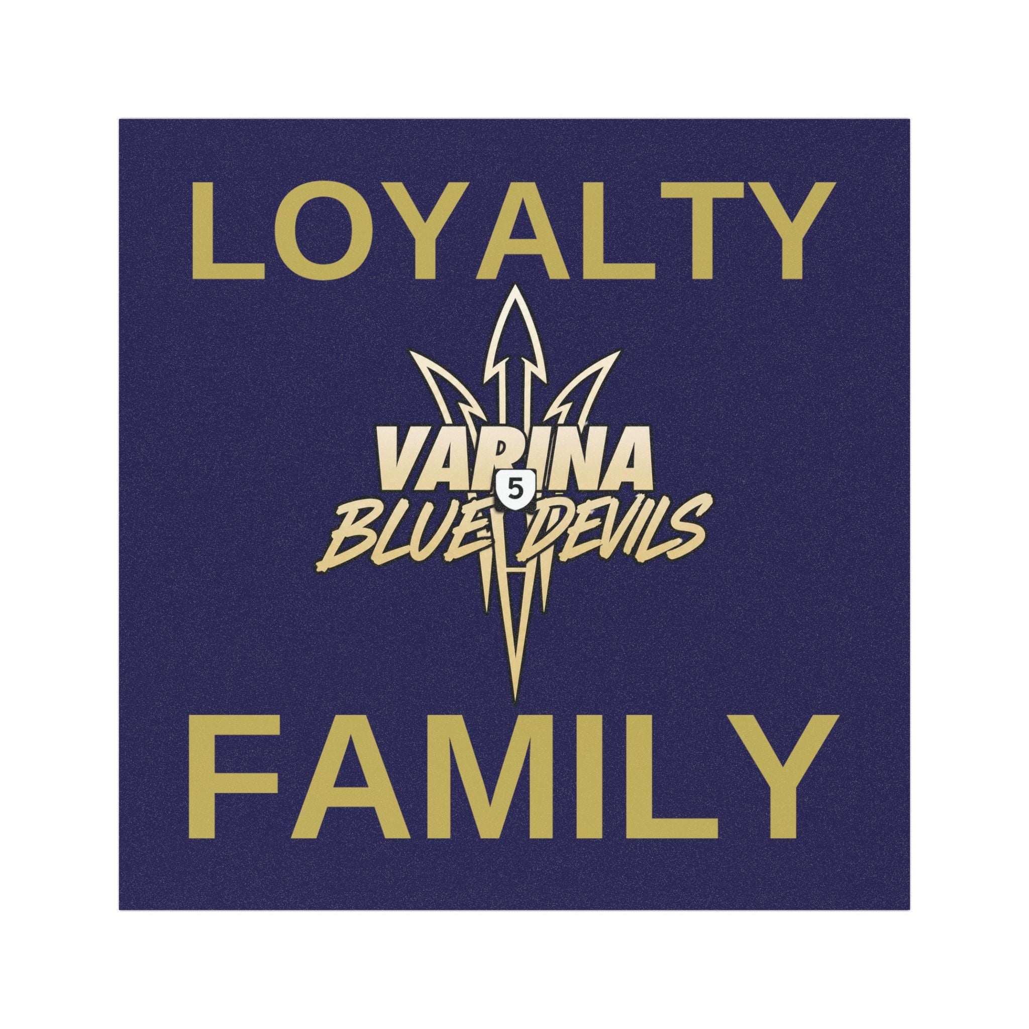 Varina Blue Devils "LOYALTY • FAMILY" Car Magnet — School Spirit Bumper Magnet