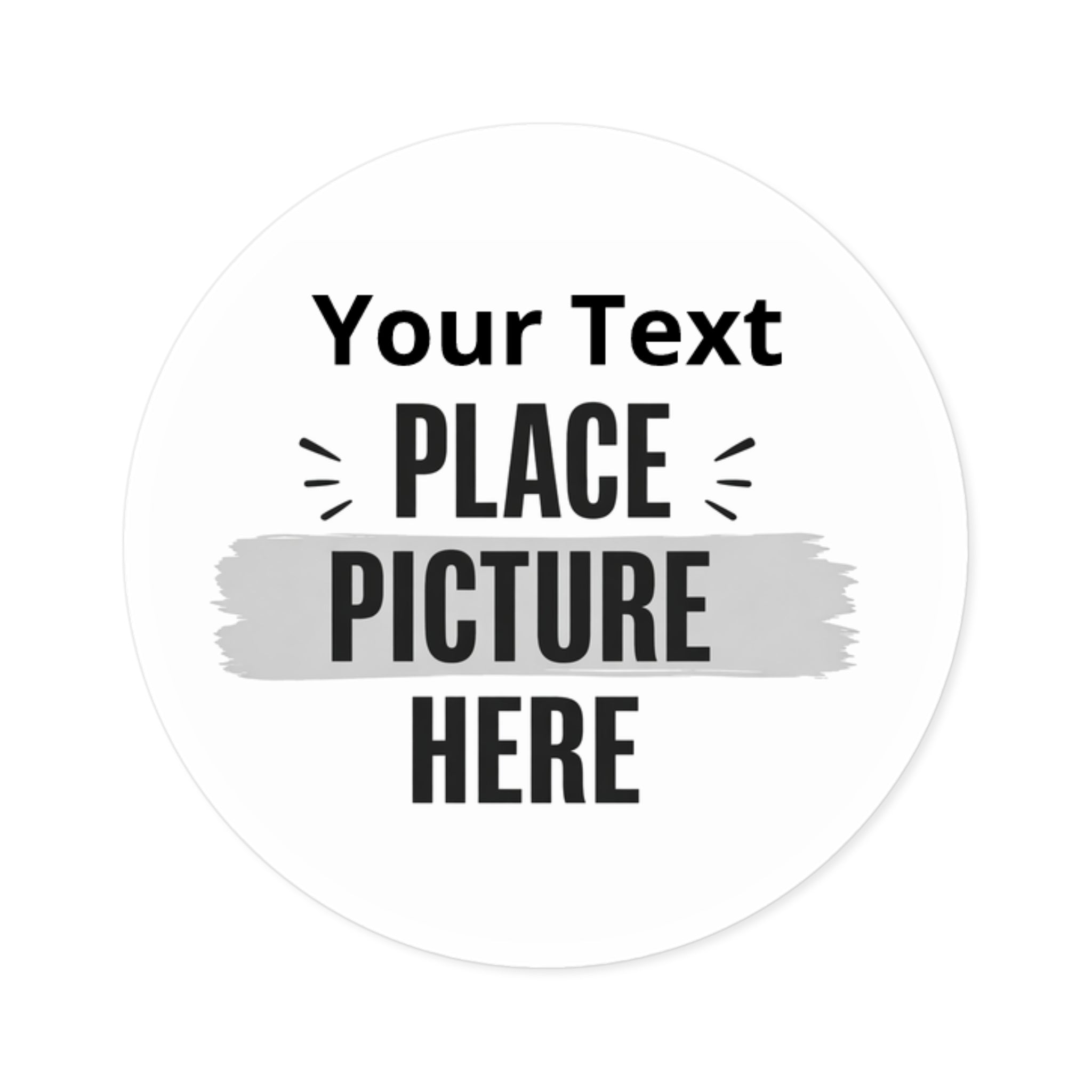 Custom Round Sticker(singles) — Logo Decal for Laptops, Menus & Packaging