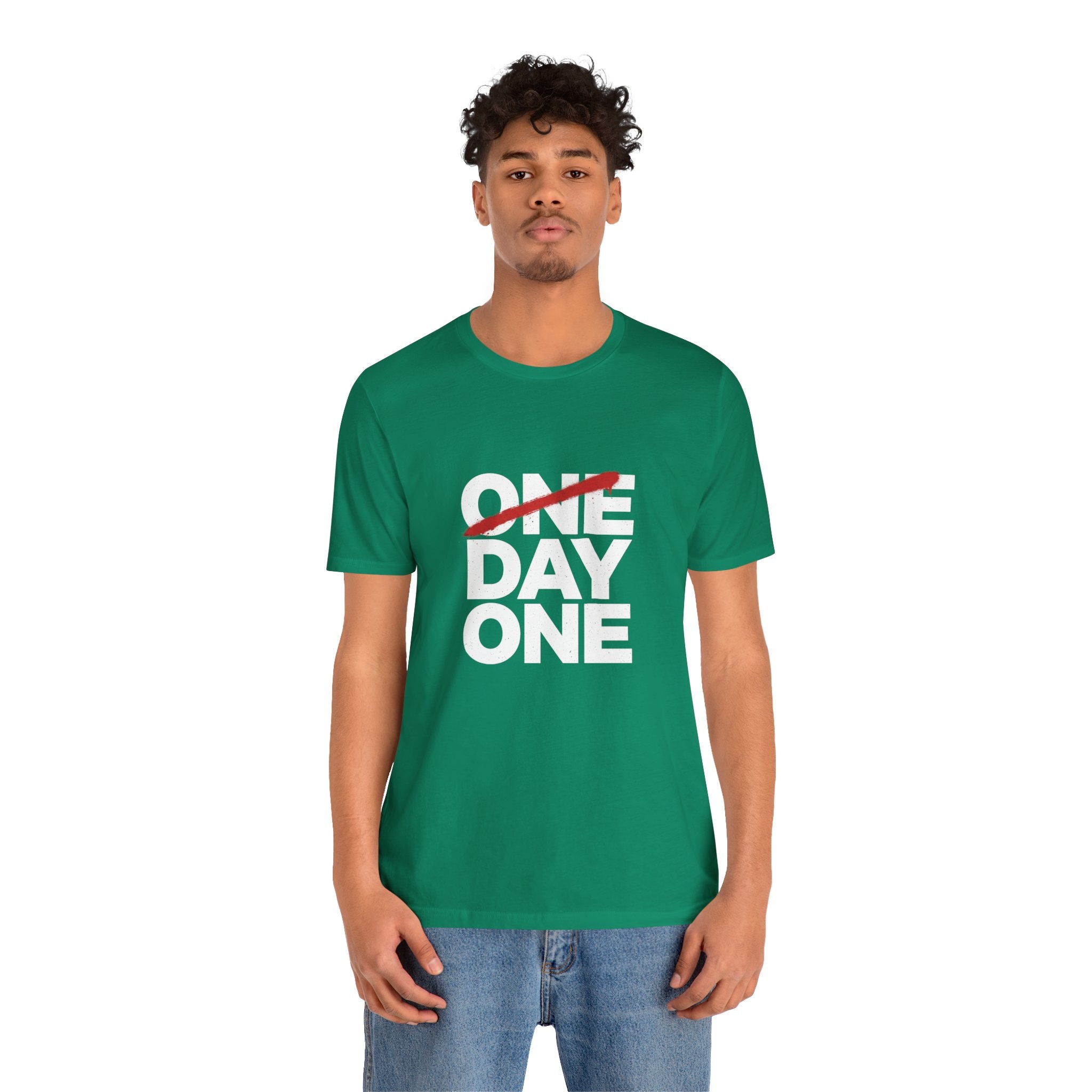 “Day One” Unisex Tee - White Text