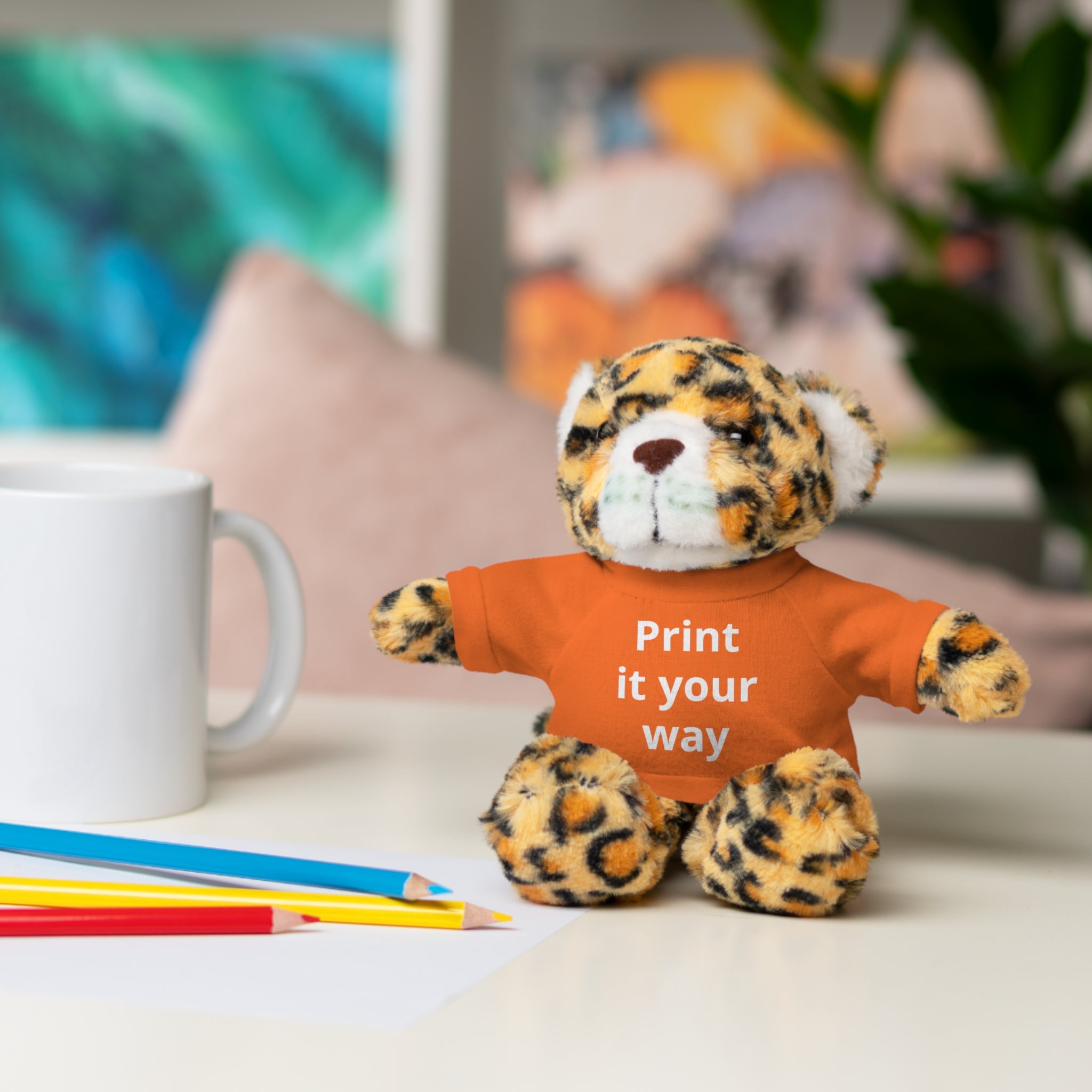 Custom T-Shirt Stuffed Animal  — Personalized with 'Print it your way' Tee