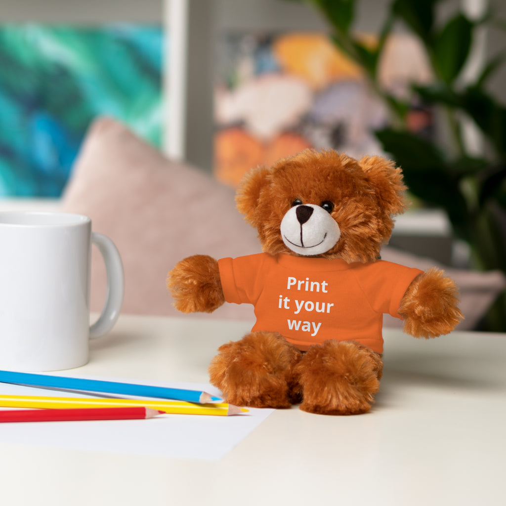 Custom T-Shirt Stuffed Animal  — Personalized with 'Print it your way' Tee