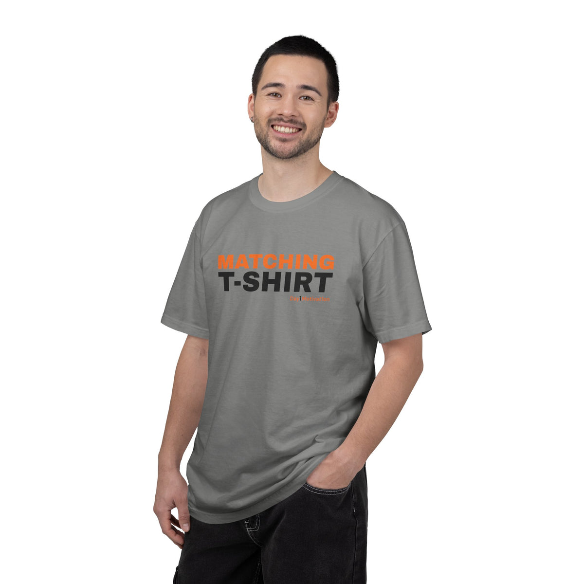 "Matching T-Shirt" | Unisex Graphic Tee with Orange and Black Text
