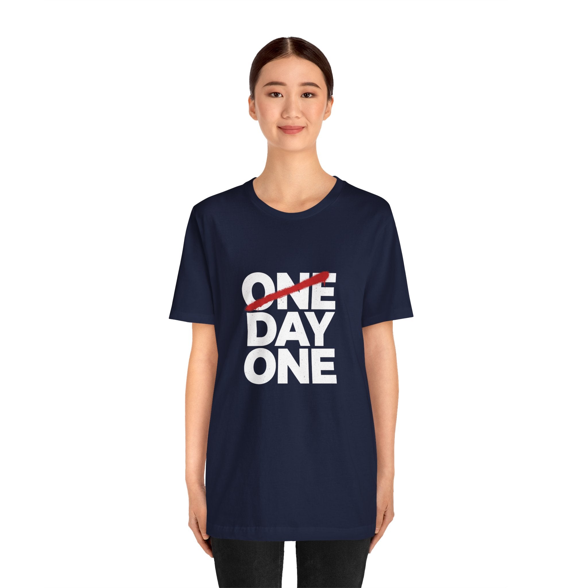 “Day One” Unisex Tee - White Text