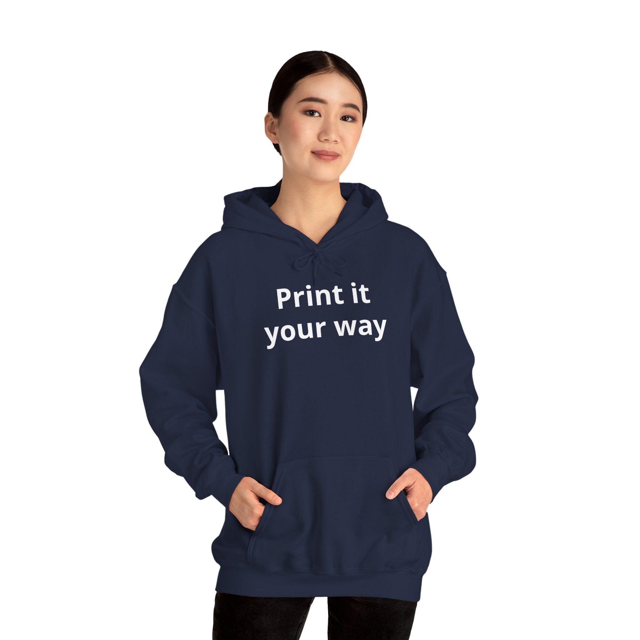 "Designed by You" —  Adult Unisex Hoodie Front & "Place Picture Here" Back