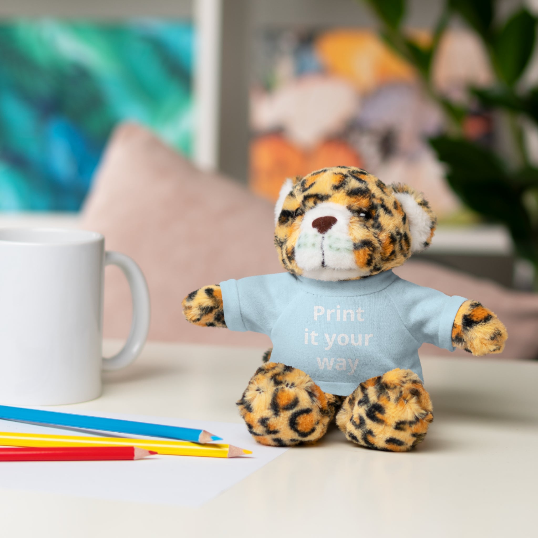 Custom T-Shirt Stuffed Animal  — Personalized with 'Print it your way' Tee