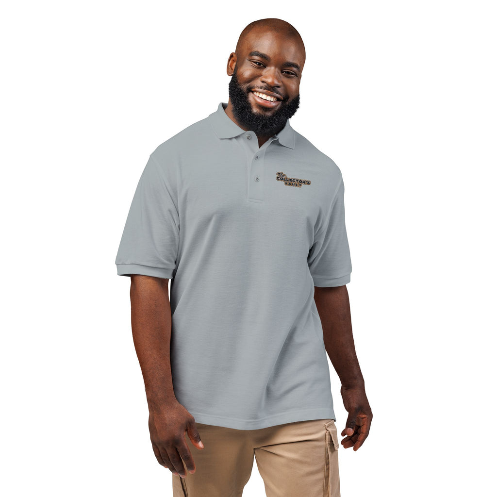 Collector's Vault Embroidered Work Polo — Relaxed Unisex Pique Shirt