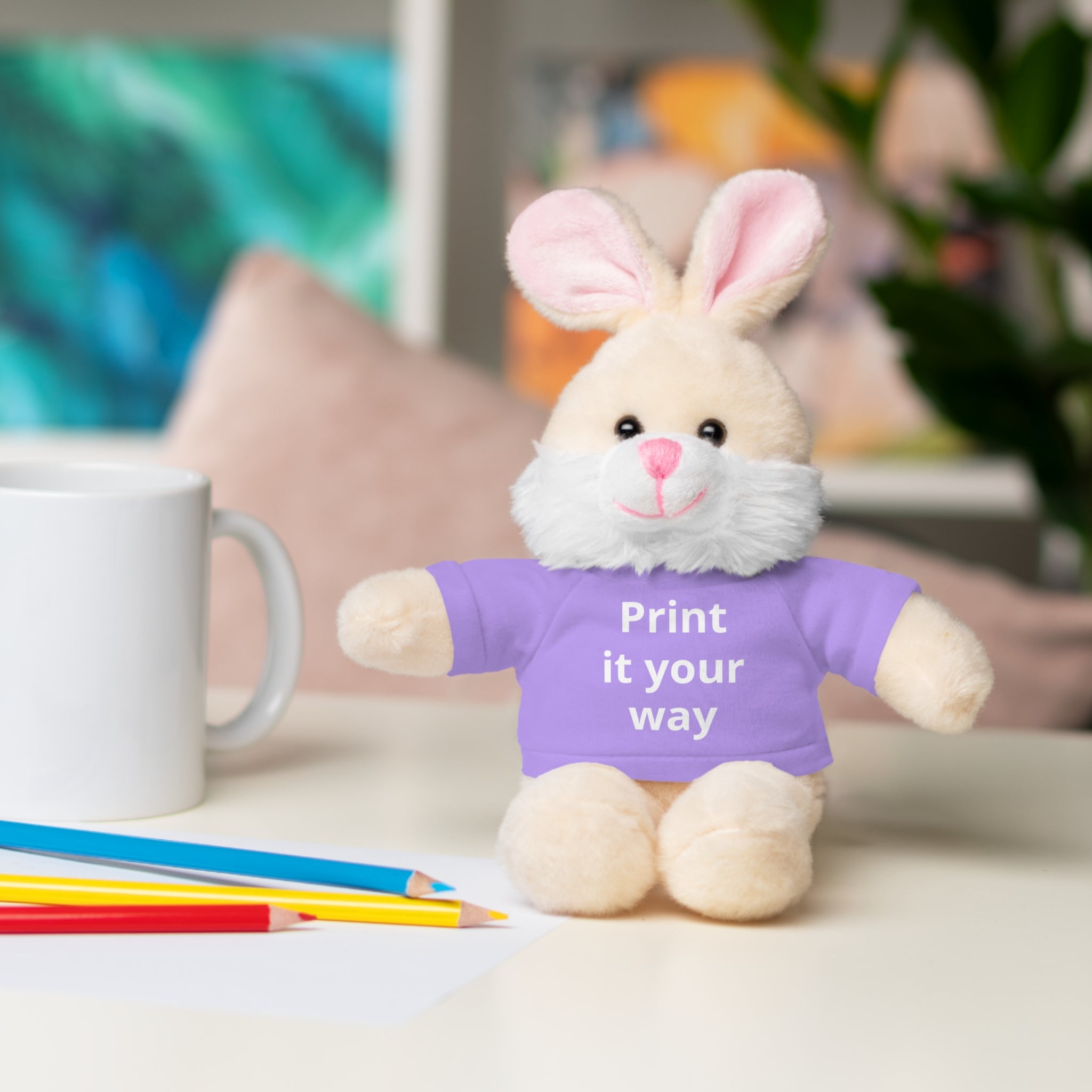 Custom T-Shirt Stuffed Animal  — Personalized with 'Print it your way' Tee