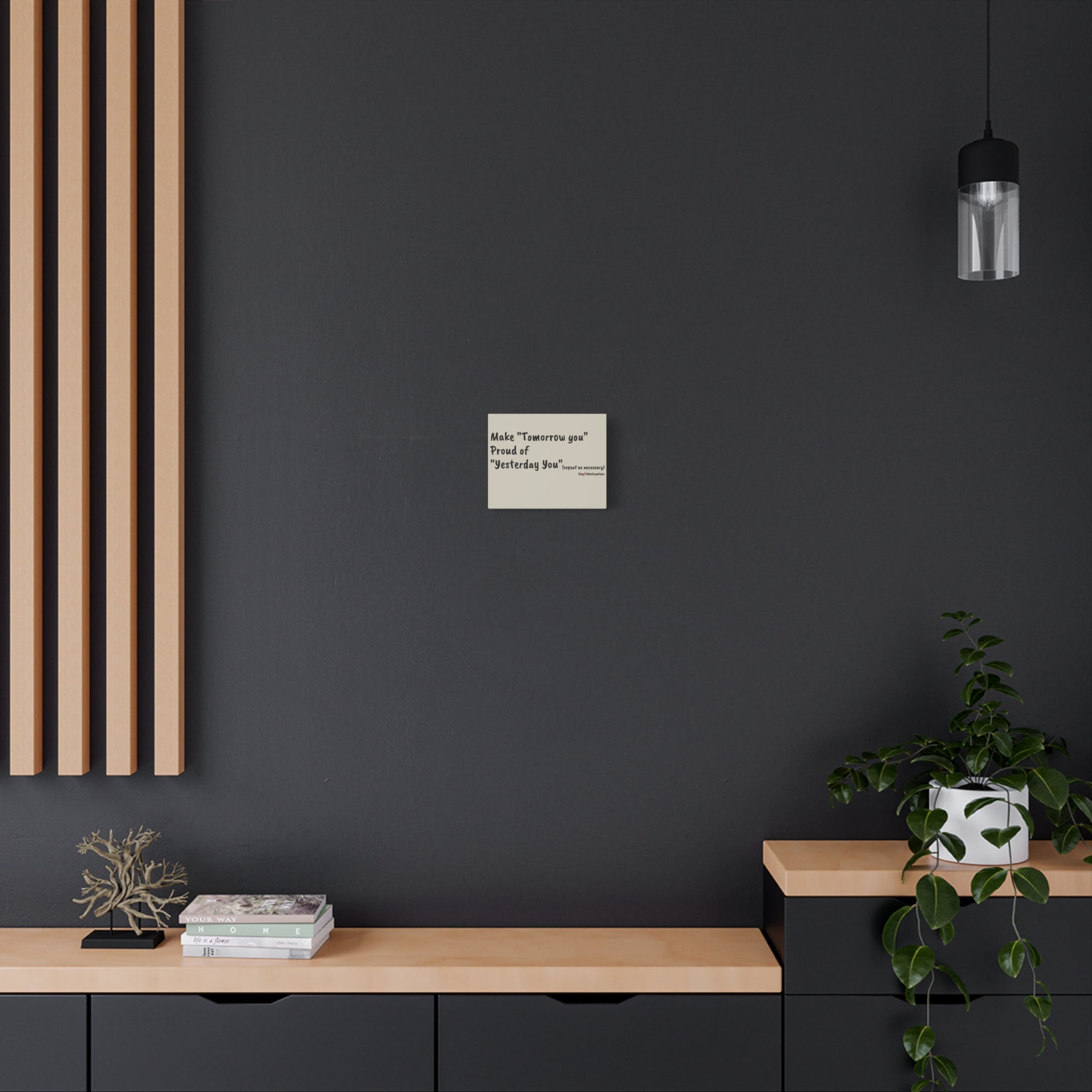 Motivational Canvas Wall Art – “Make Tomorrow You, Proud of Yesterday You”