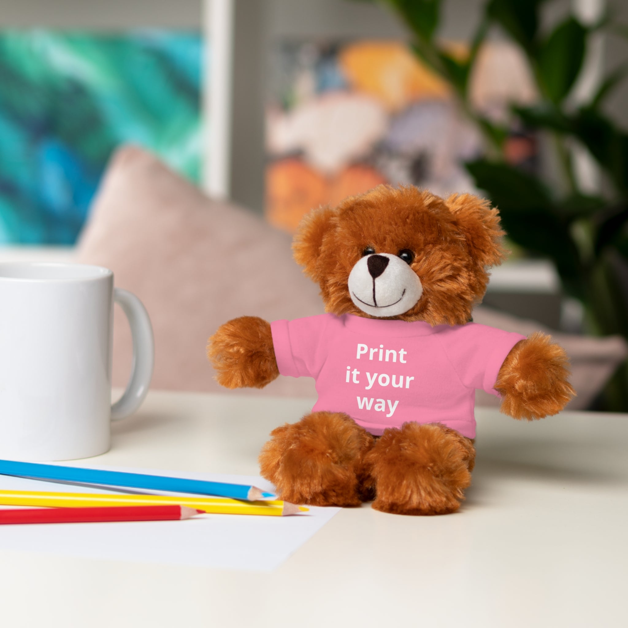 Custom T-Shirt Stuffed Animal  — Personalized with 'Print it your way' Tee