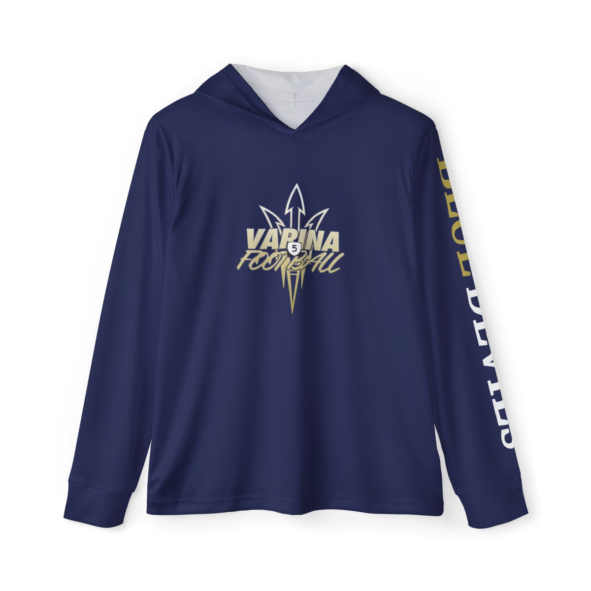 Varina Blue Devels Route 5 Footbal Warmup Hoodie (AOP) - Navy