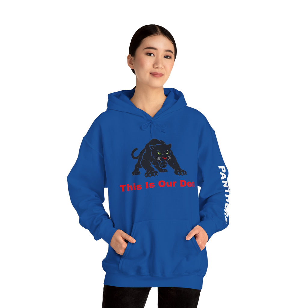 Panther Mascot Hoodie — "This Is Our Den" Team Spirit Sweatshirt