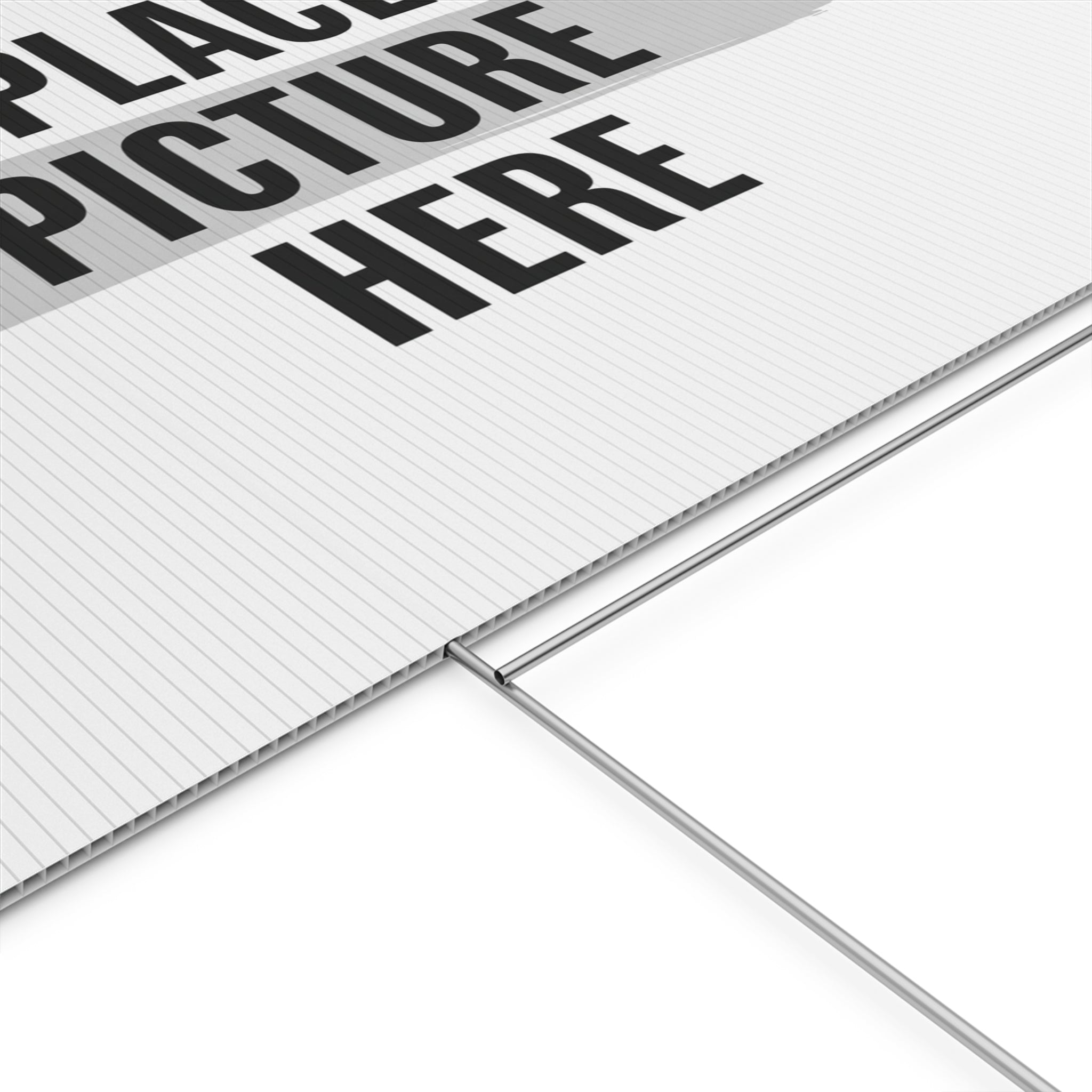 Customizable Plastic Yard Sign - 'Place Picture Here' Template