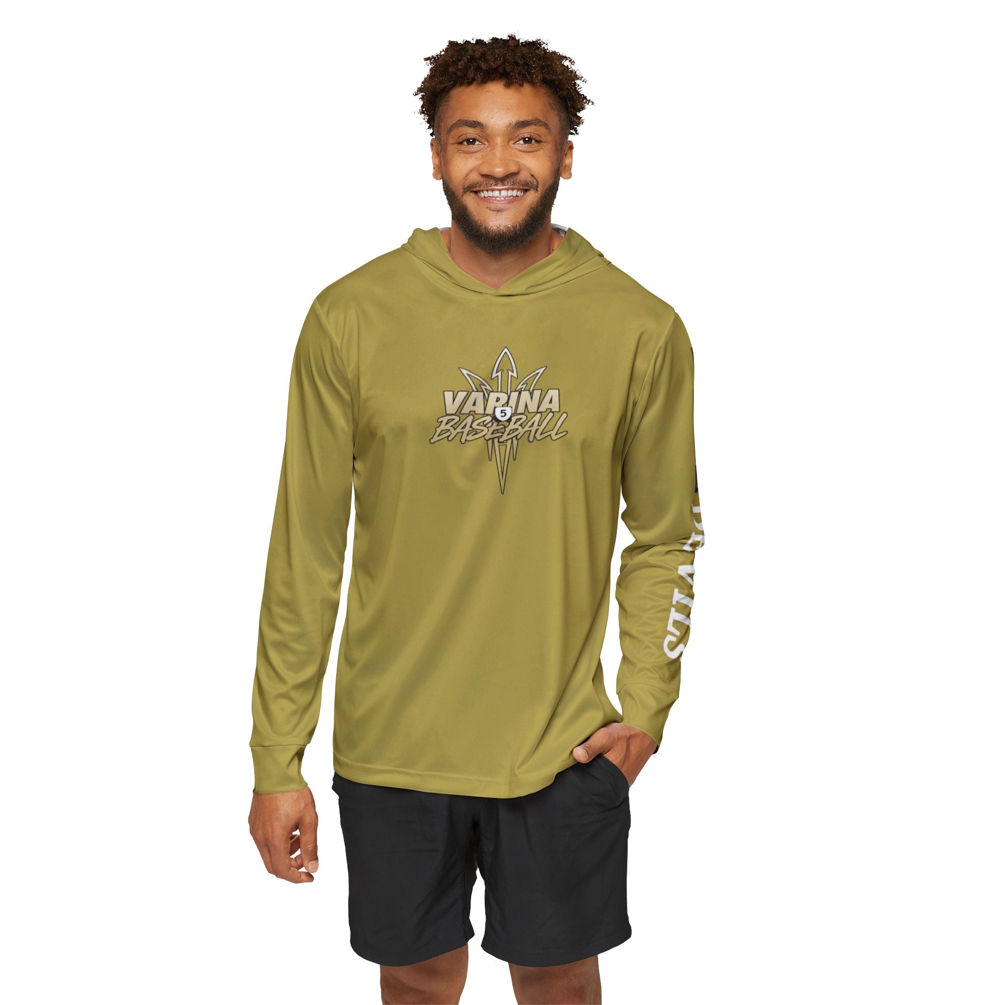 Varina Route 5 Baseball Warmup Hoodie (AOP) - Vegas Gold