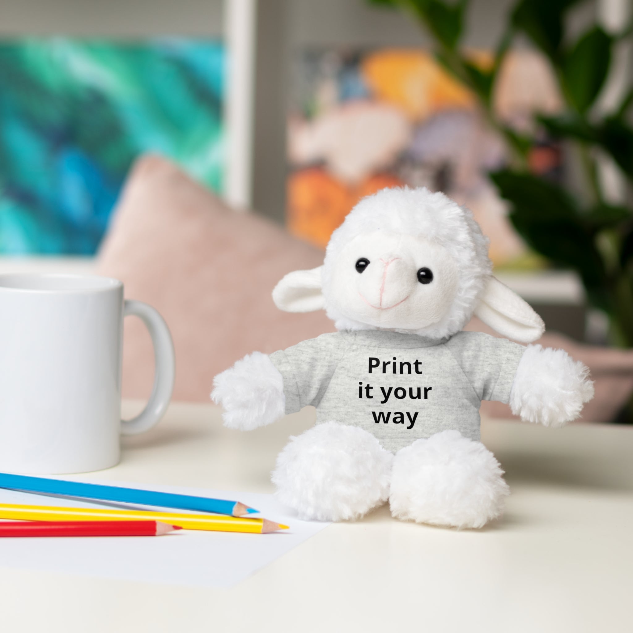 Custom T-Shirt Stuffed Animal  — Personalized with 'Print it your way' Tee