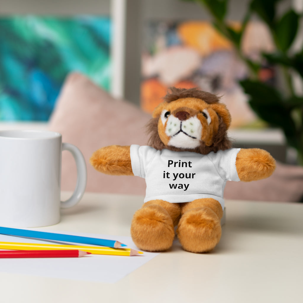 Custom T-Shirt Stuffed Animal  — Personalized with 'Print it your way' Tee