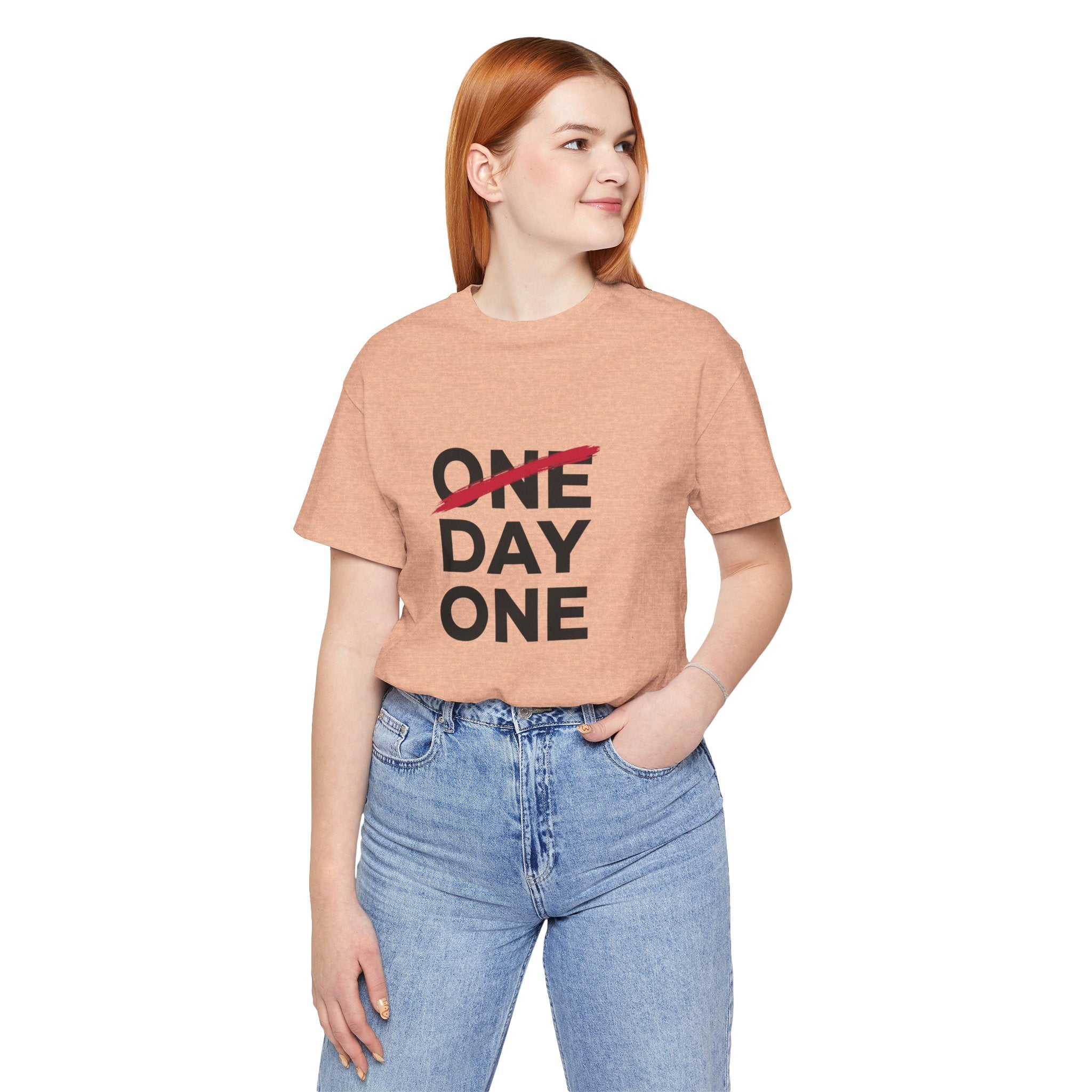 “Day One” Unisex Tee - Black Text