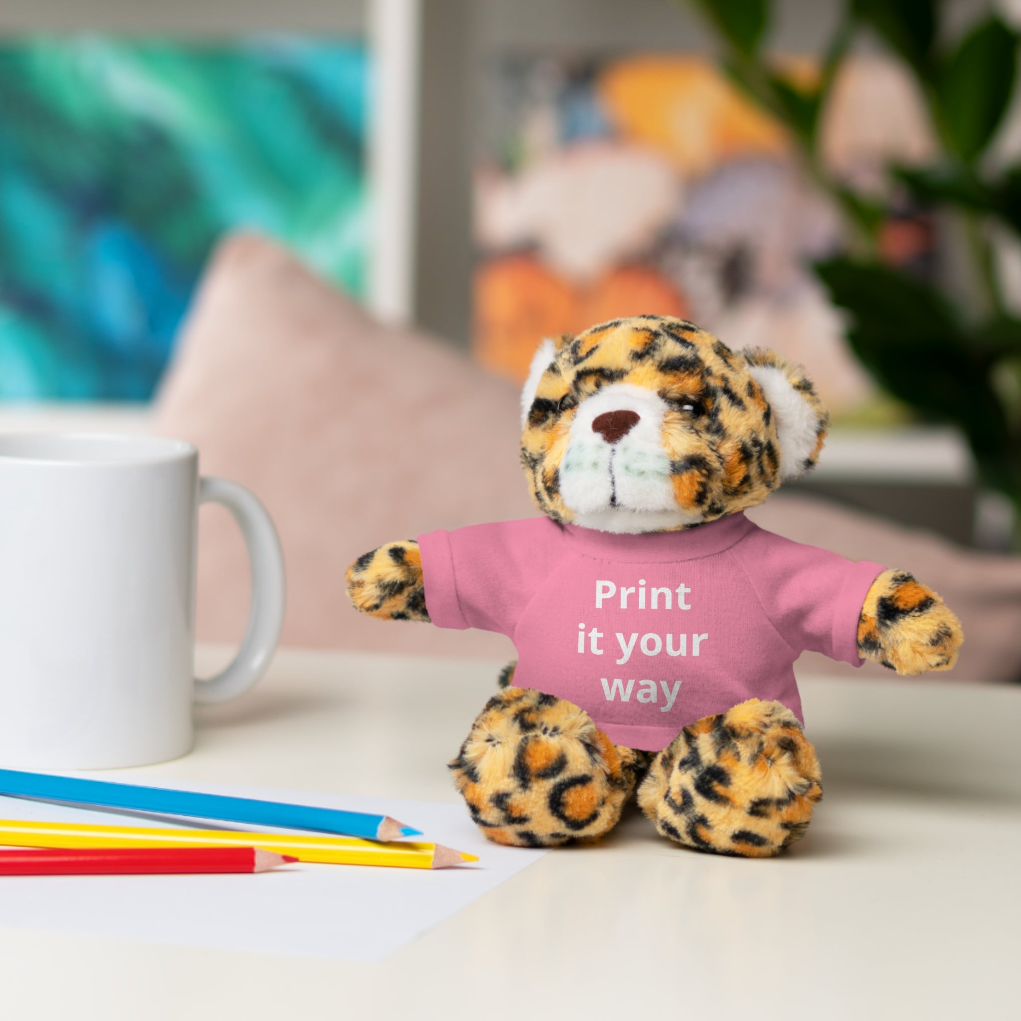 Custom T-Shirt Stuffed Animal  — Personalized with 'Print it your way' Tee
