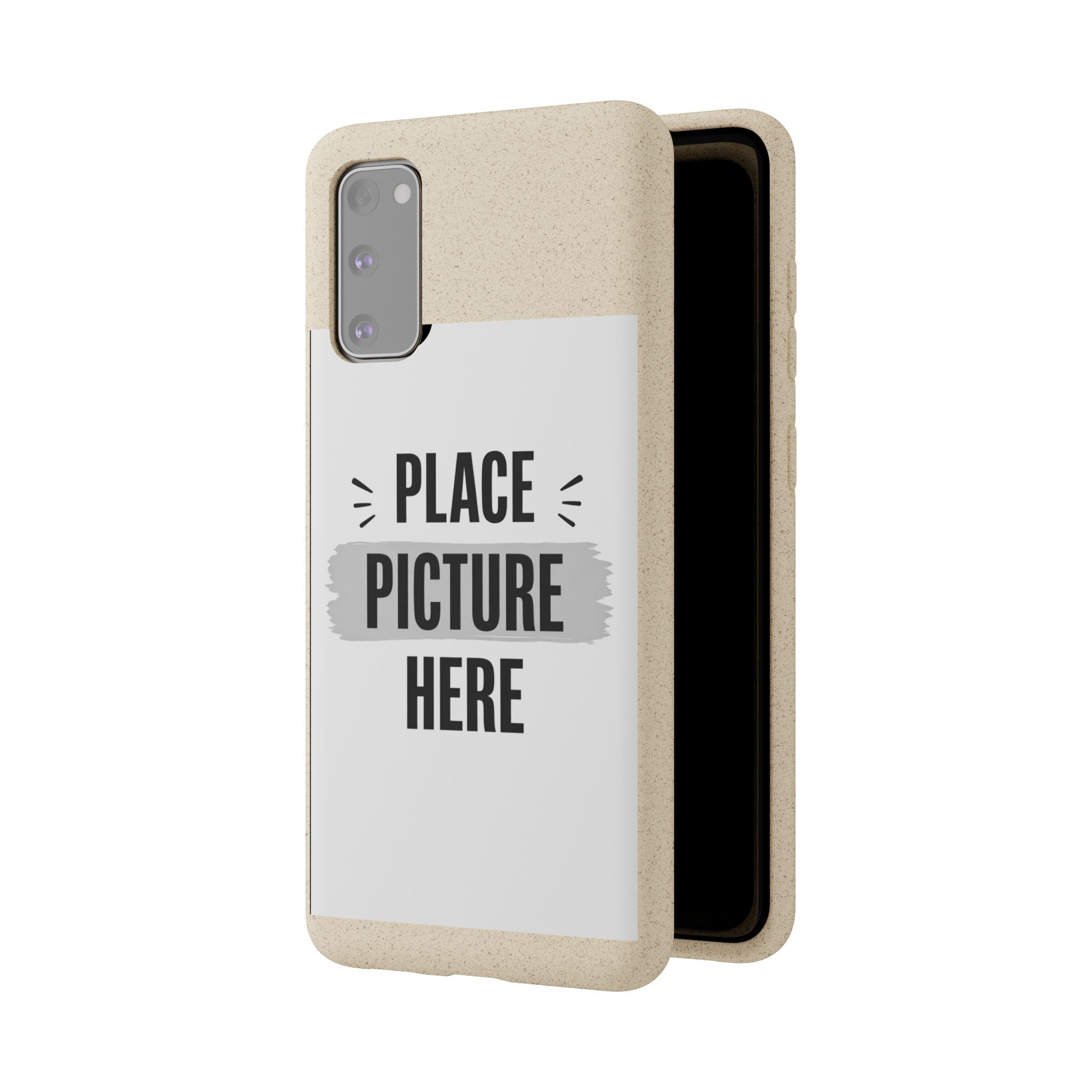 Biodegradable Phone Case — Eco-Friendly Customizable "Place Picture Here" Design