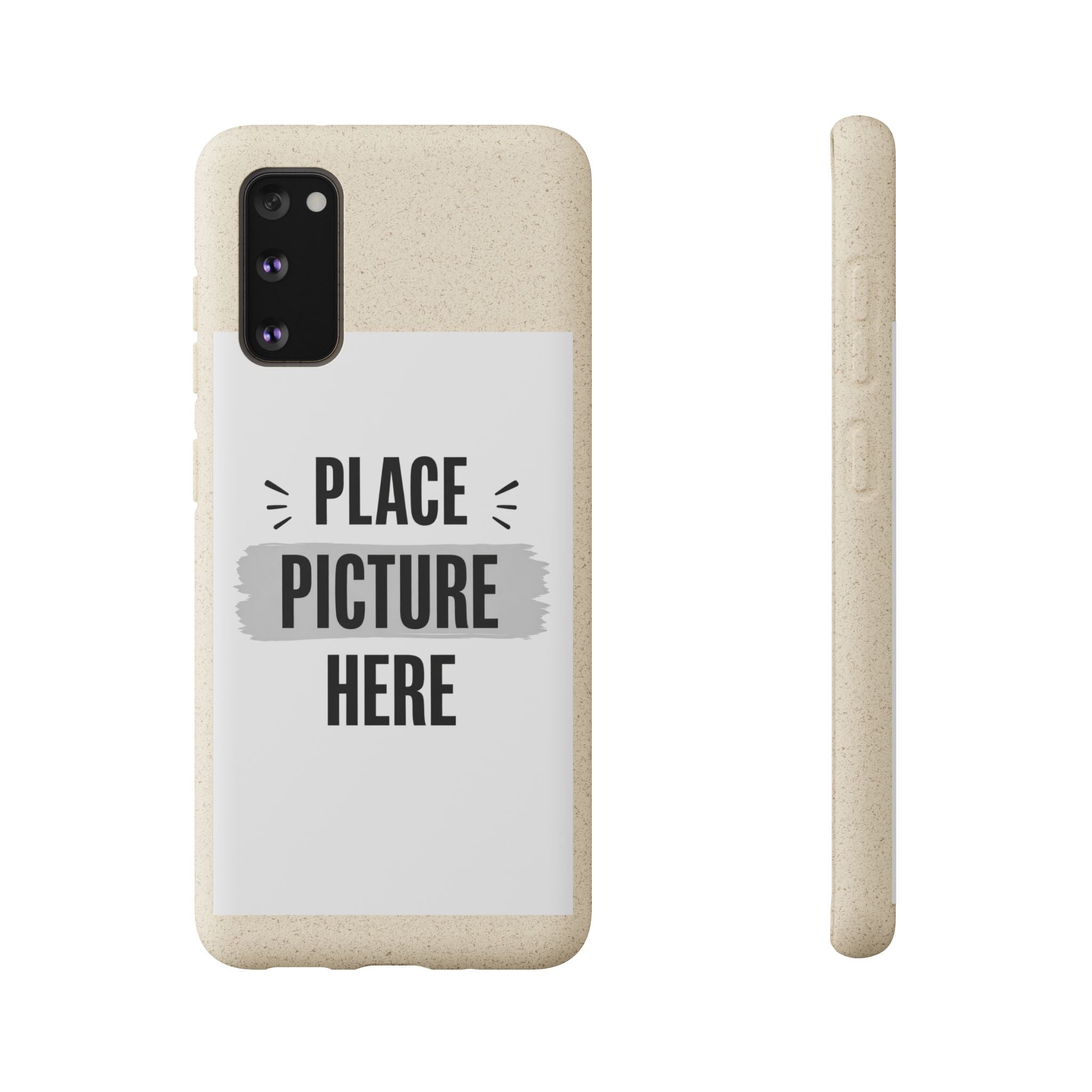 Biodegradable Phone Case — Eco-Friendly Customizable "Place Picture Here" Design