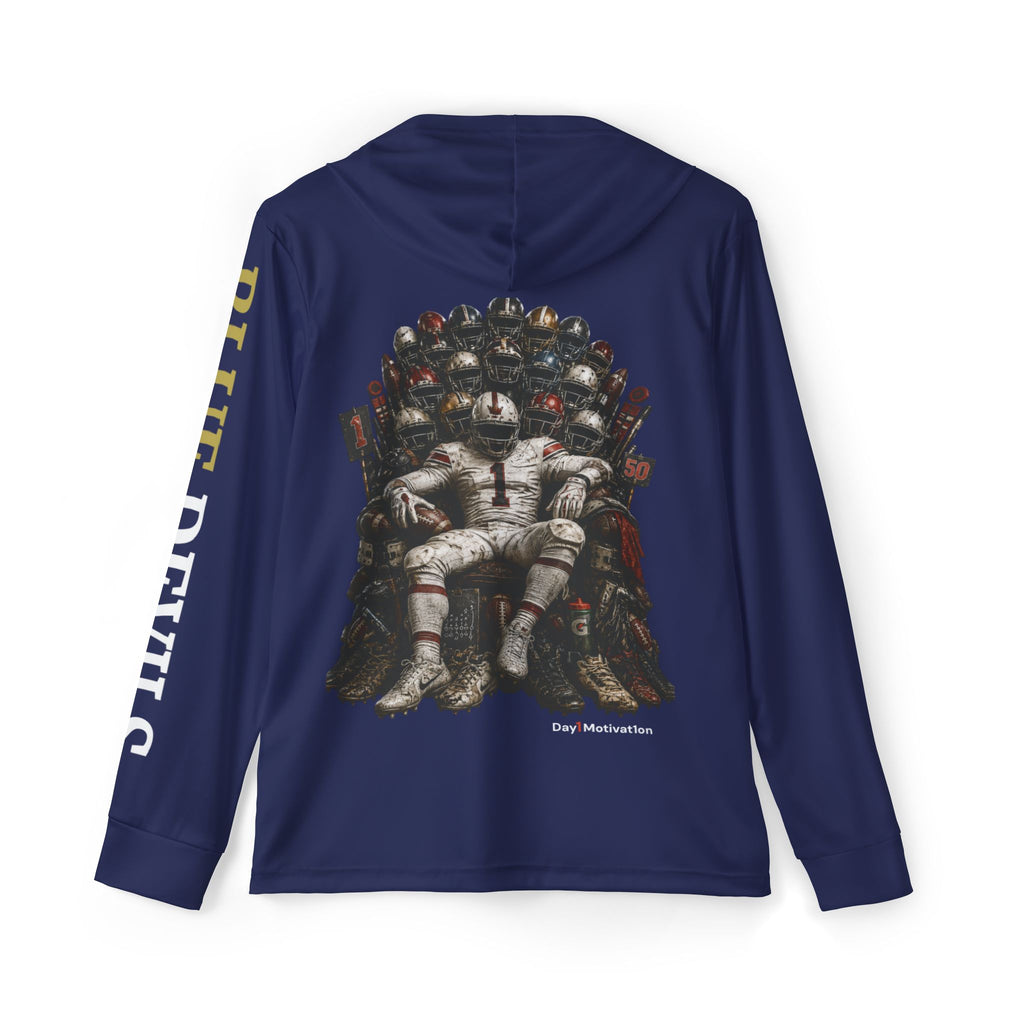 Varina Blue Devels Route 5 Footbal Warmup Hoodie (AOP) - Navy