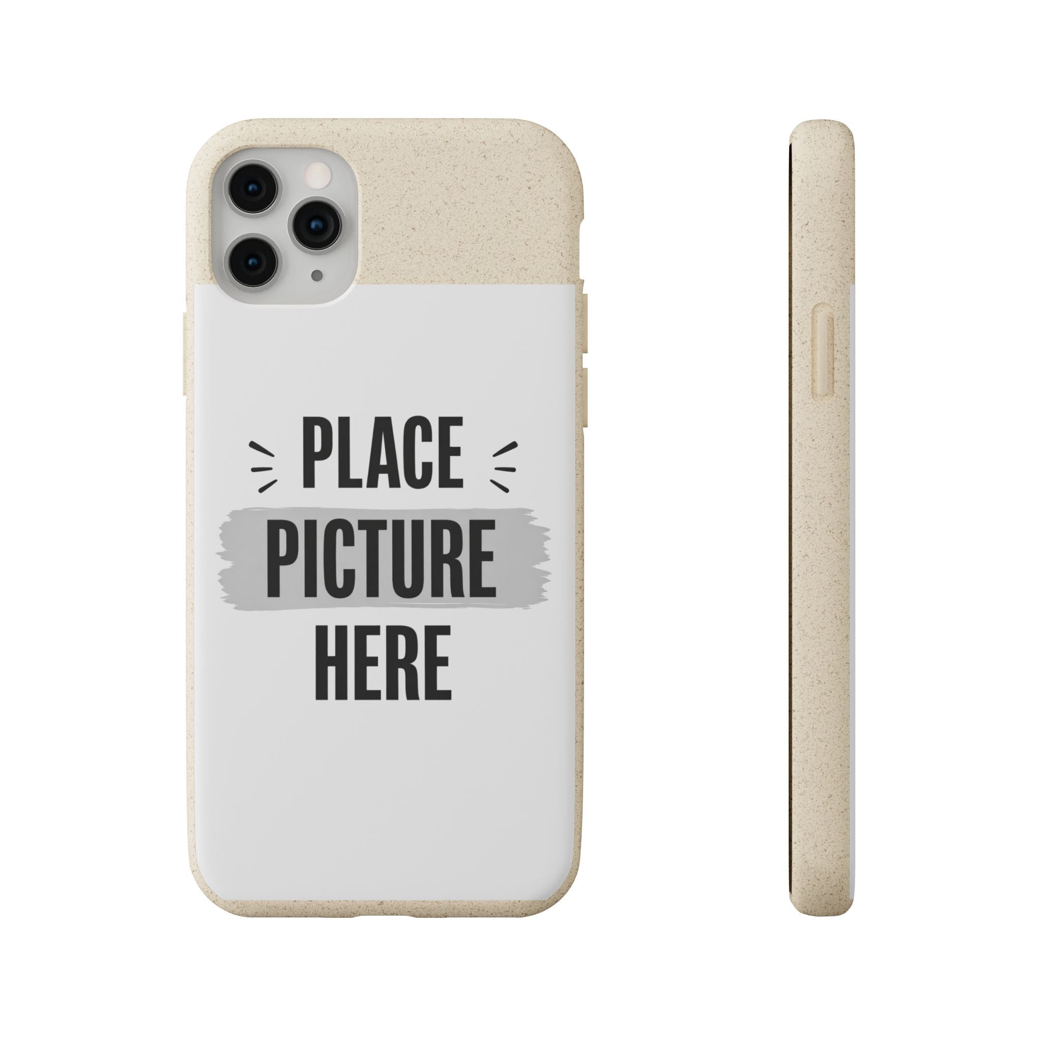 Biodegradable Phone Case — Eco-Friendly Customizable "Place Picture Here" Design