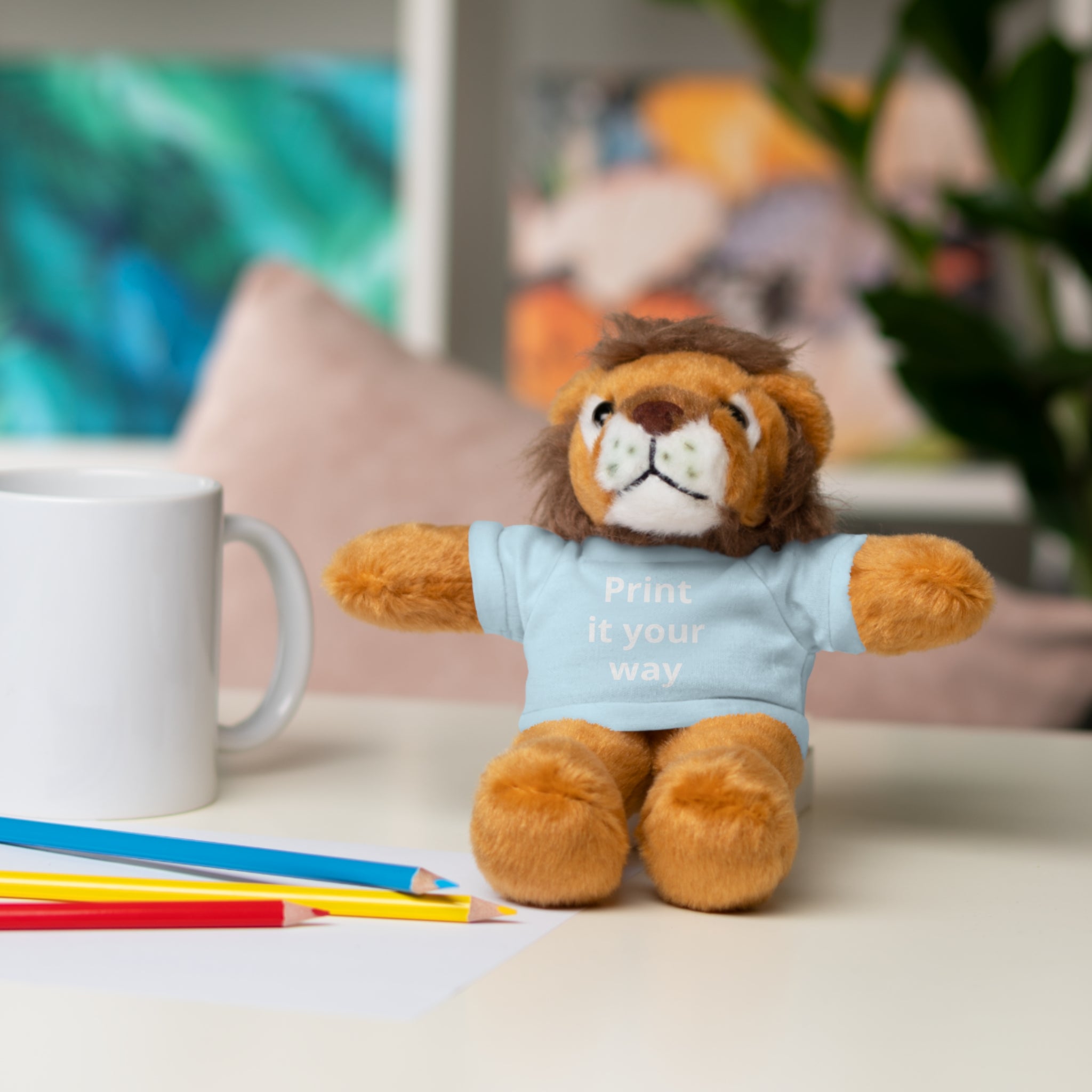 Custom T-Shirt Stuffed Animal  — Personalized with 'Print it your way' Tee