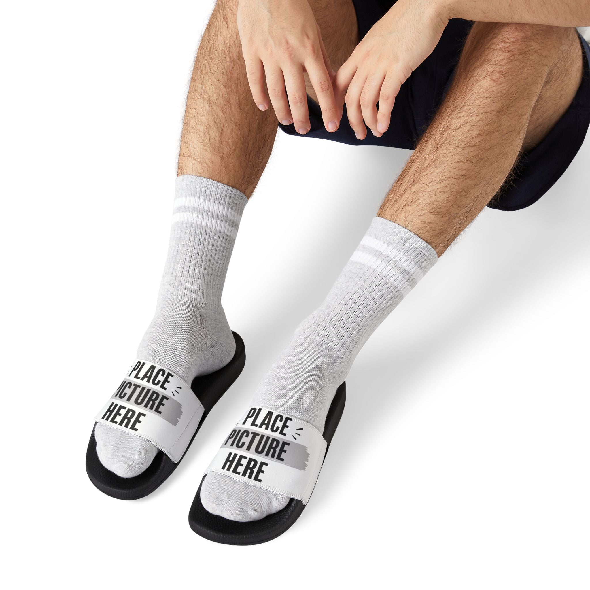 Men's Custom Removable-Strap Slide Sandals(Image) — "Designed by You"