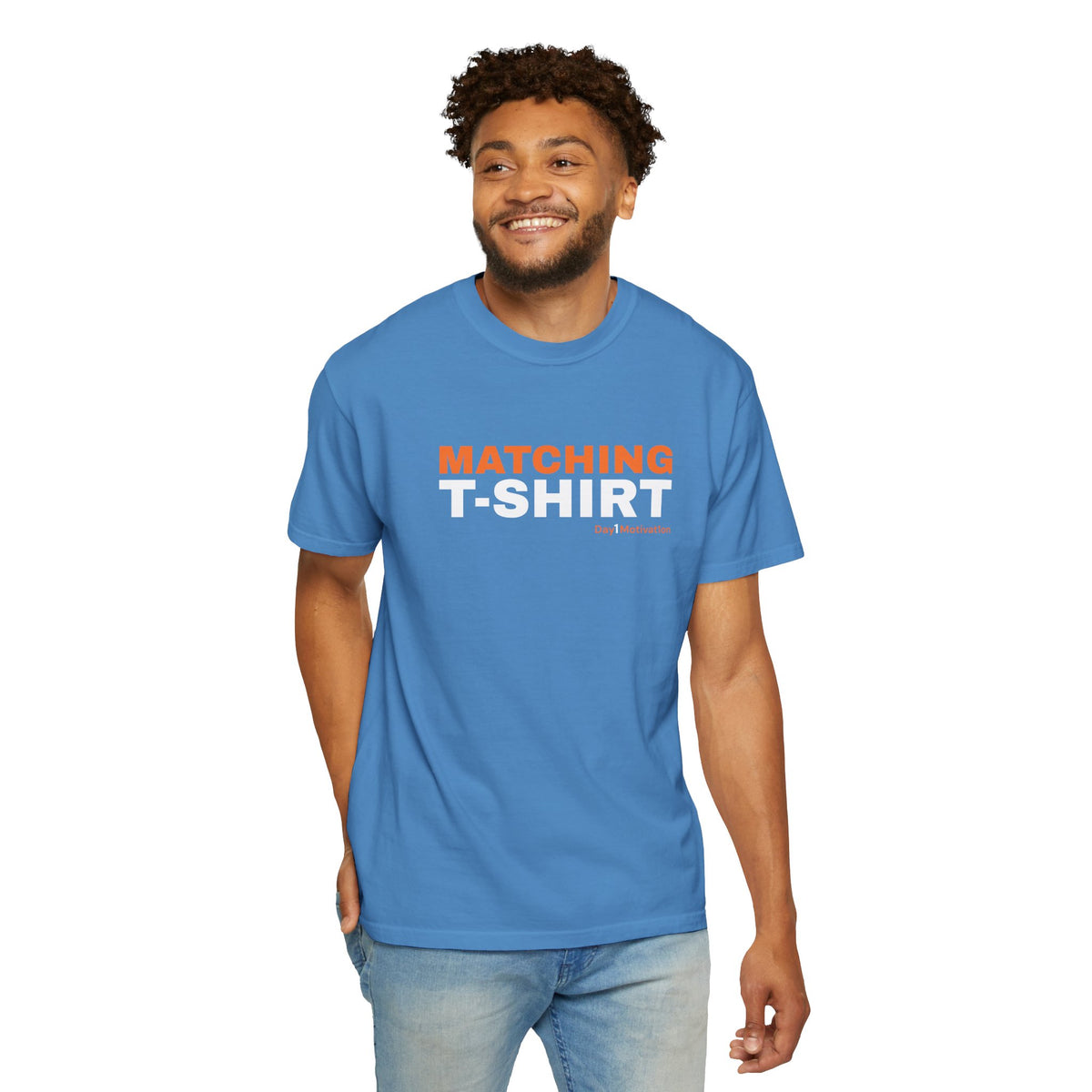 "Matching T-Shirt" | Unisex Graphic Tee with Orange and Black Text