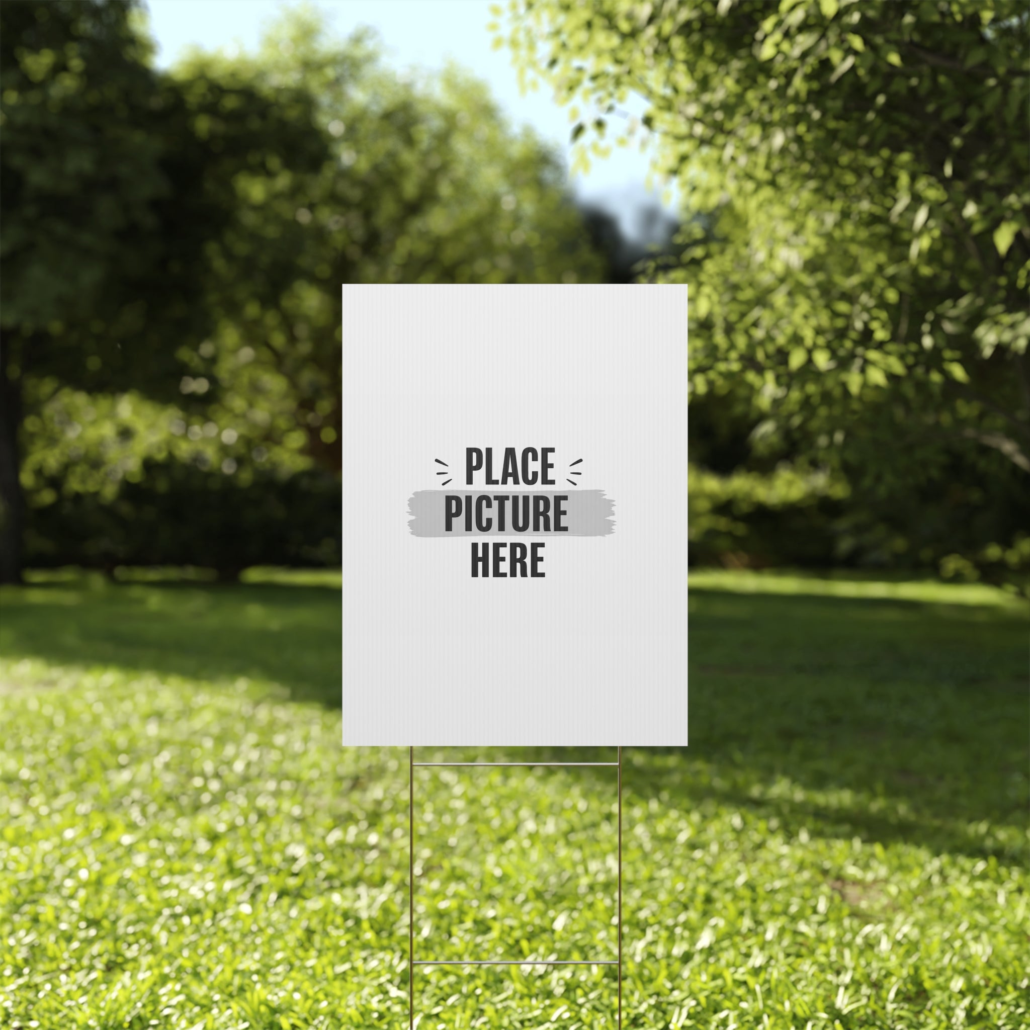 Customizable Plastic Yard Sign - 'Place Picture Here' Template