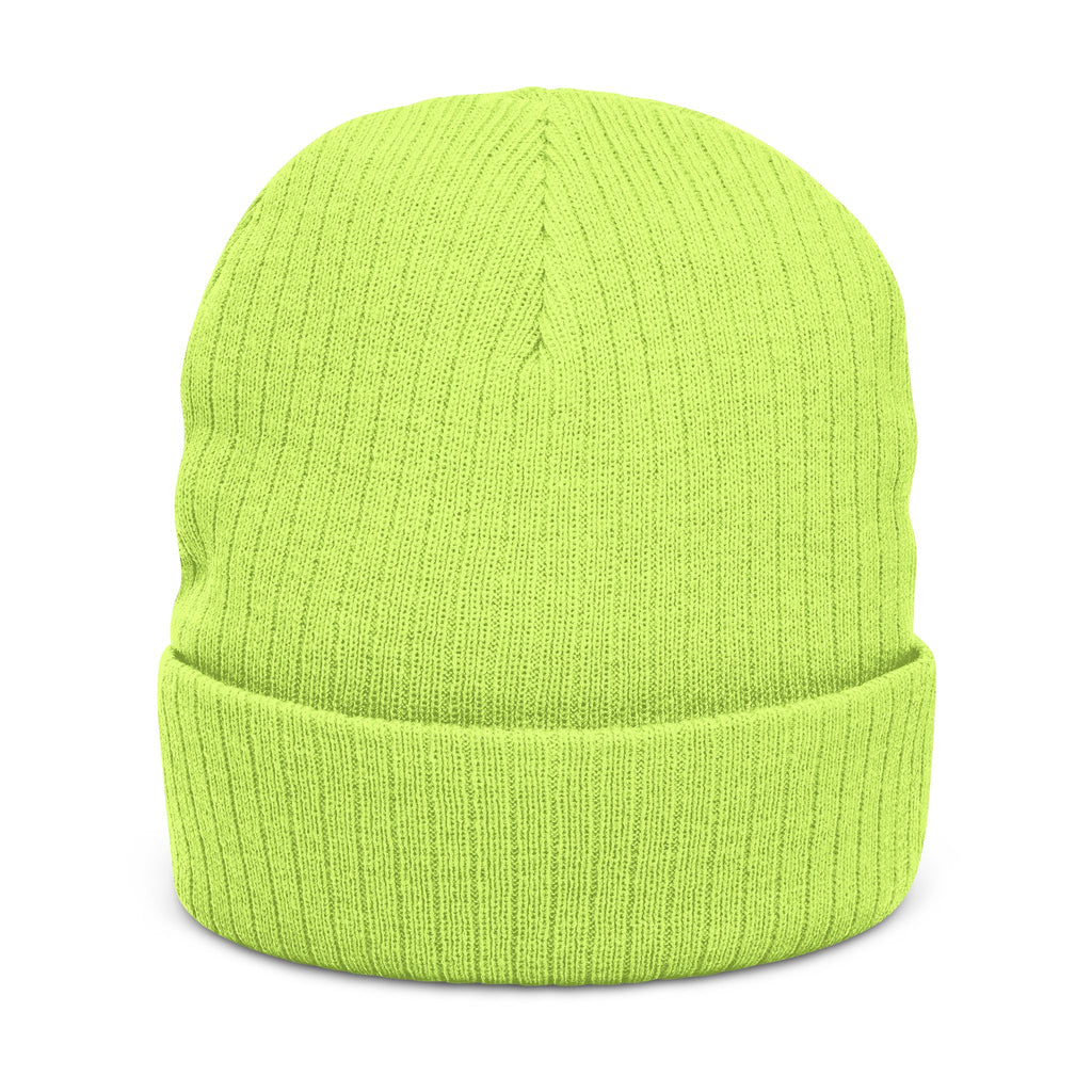 Custom Embroidered Patch Winter Hat — "Designed by You"  Ribbed Knit Beanie
