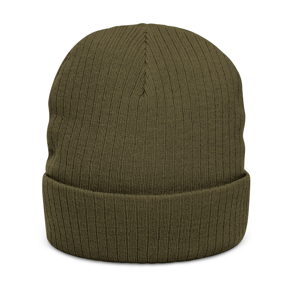 Custom Embroidered Patch Winter Hat — "Designed by You"  Ribbed Knit Beanie
