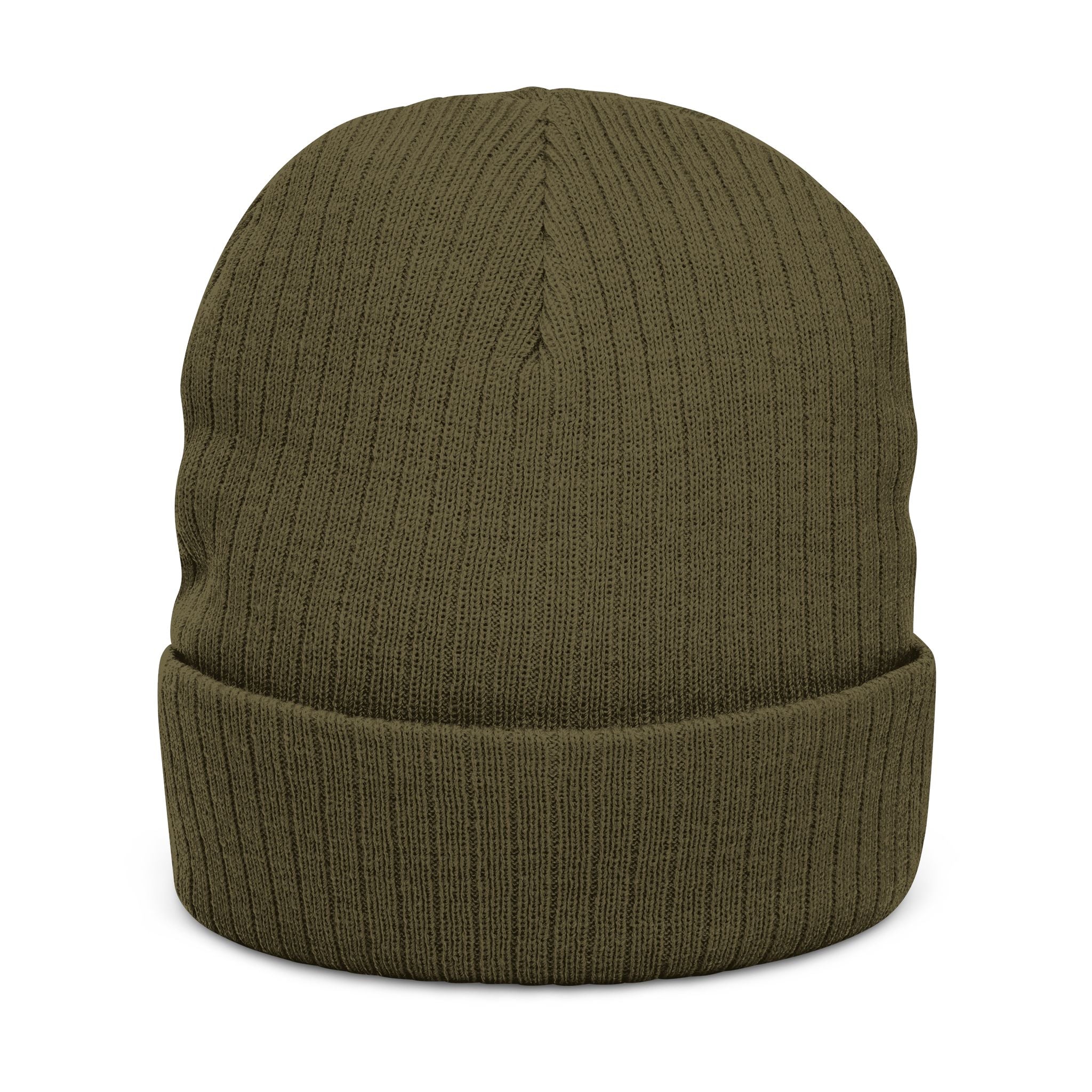 Custom Embroidered Patch Winter Hat — "Designed by You"  Ribbed Knit Beanie