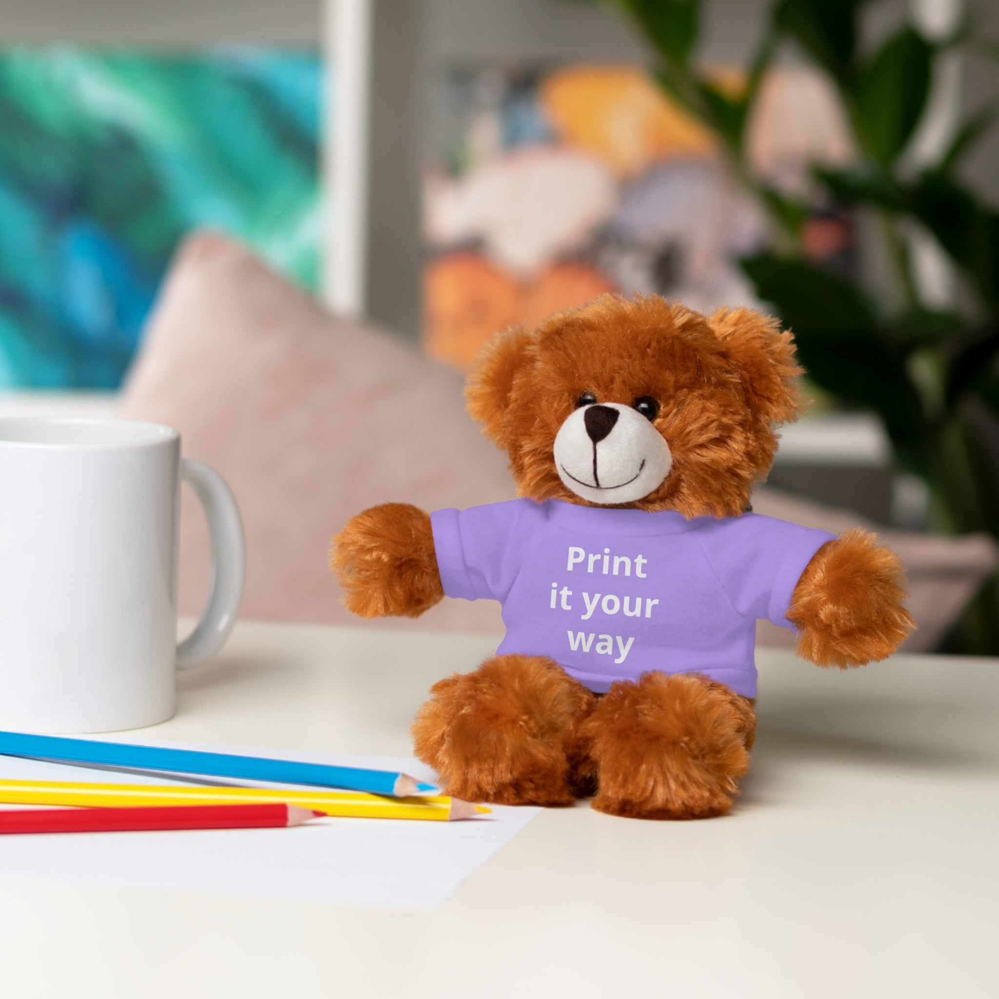 Custom T-Shirt Stuffed Animal  — Personalized with 'Print it your way' Tee