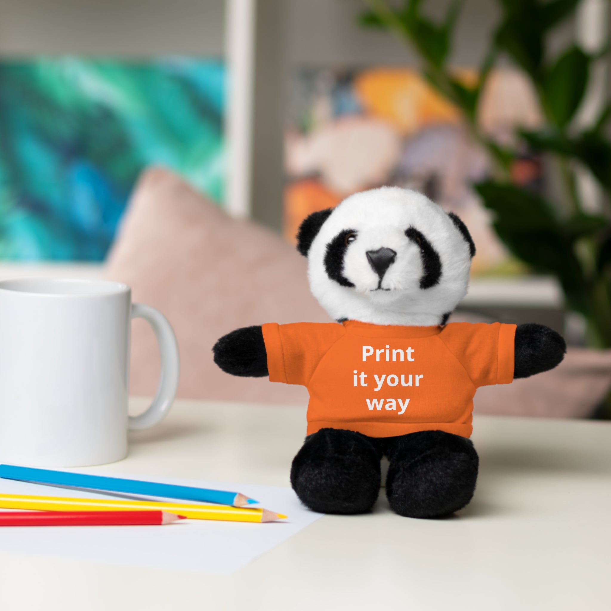Custom T-Shirt Stuffed Animal  — Personalized with 'Print it your way' Tee