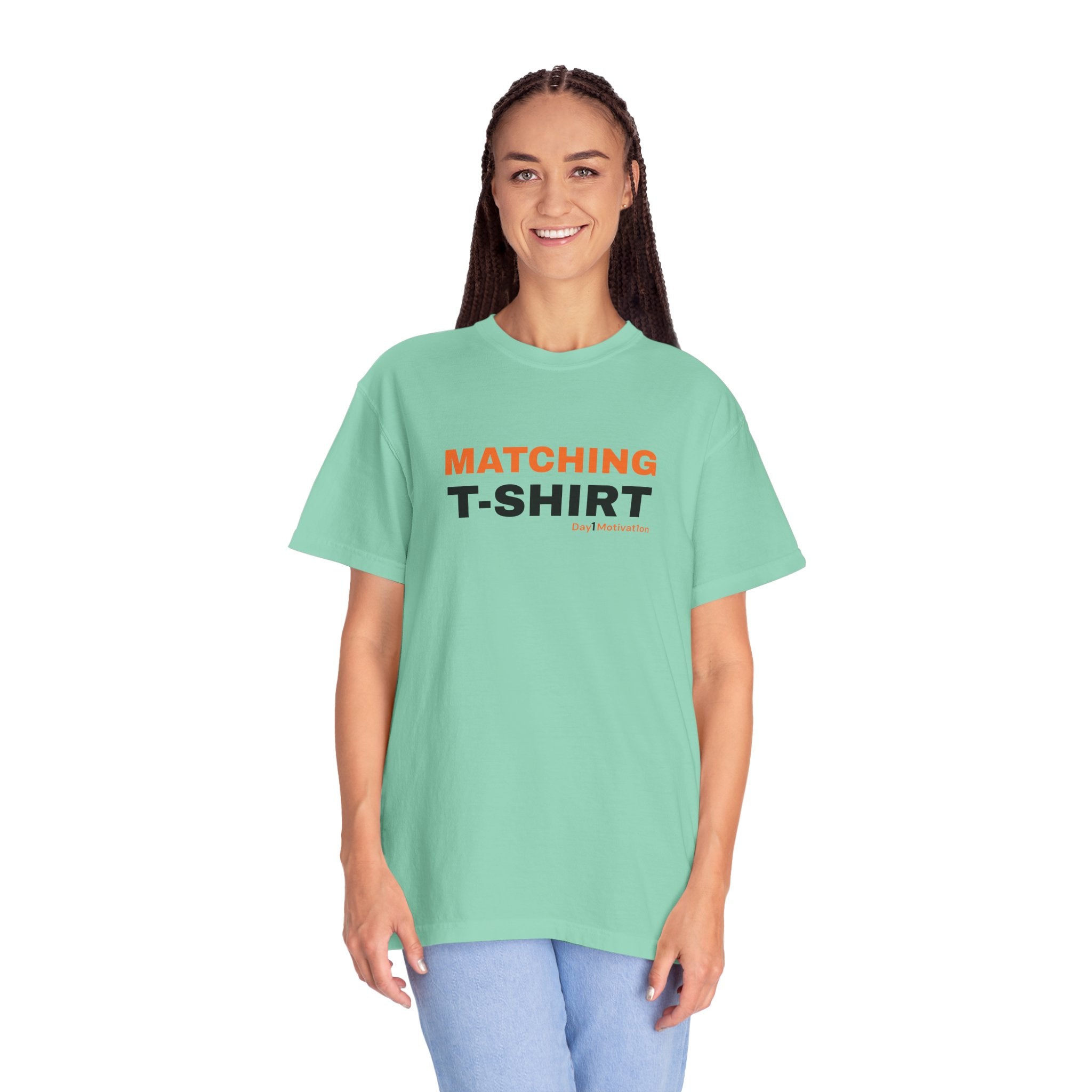 "Matching T-Shirt" | Unisex Graphic Tee with Orange and Black Text