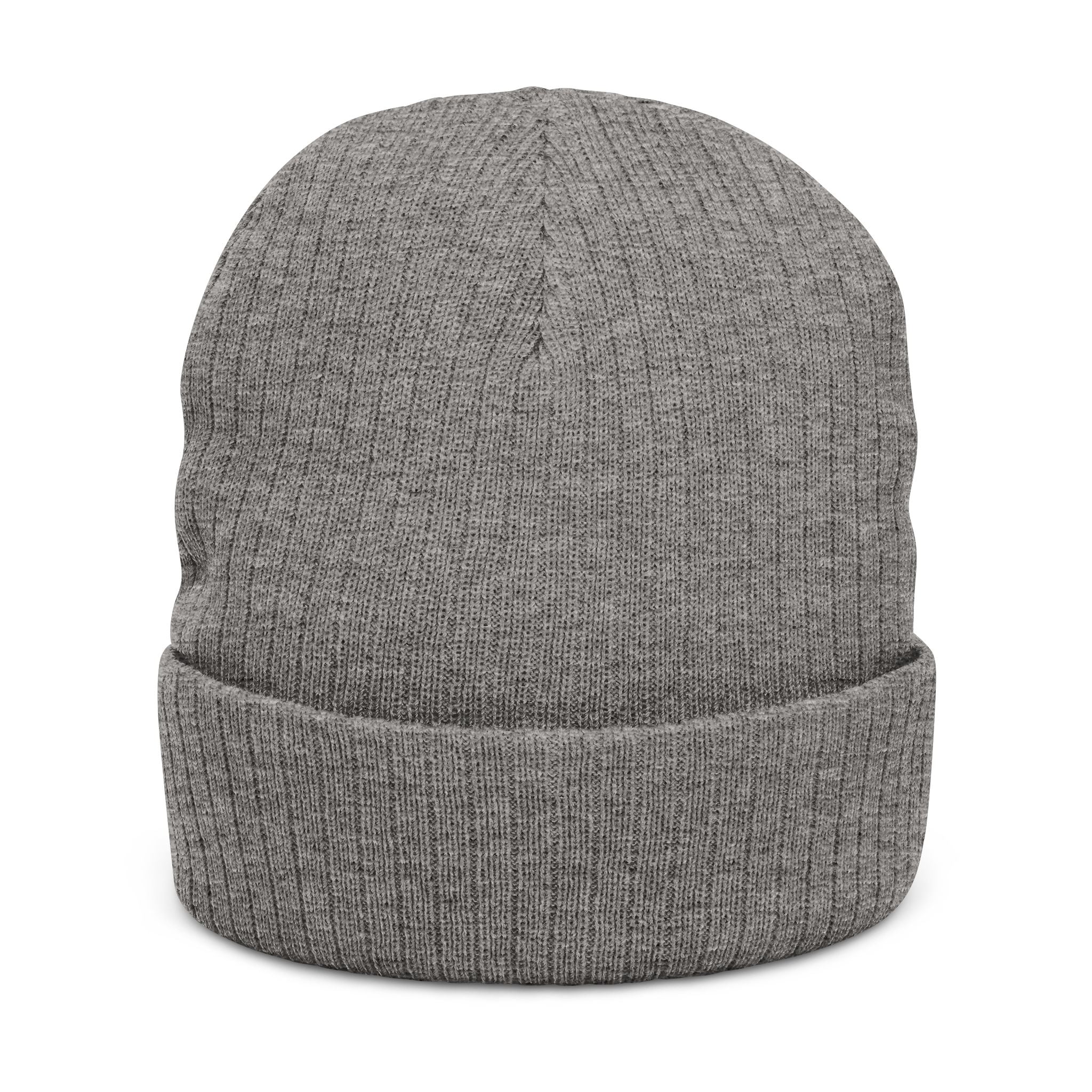 Custom Embroidered Patch Winter Hat — "Designed by You"  Ribbed Knit Beanie