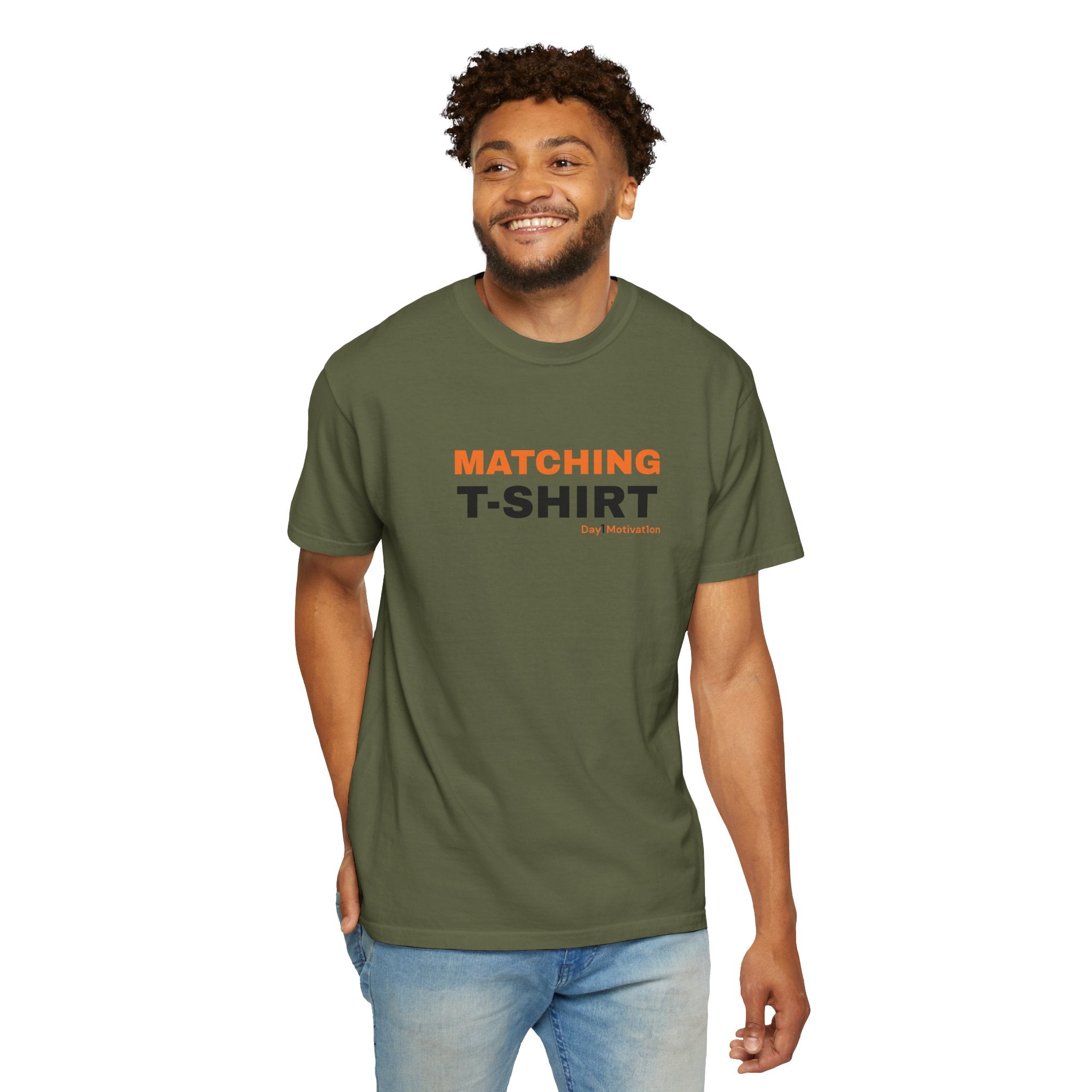 "Matching T-Shirt" | Unisex Graphic Tee with Orange and Black Text