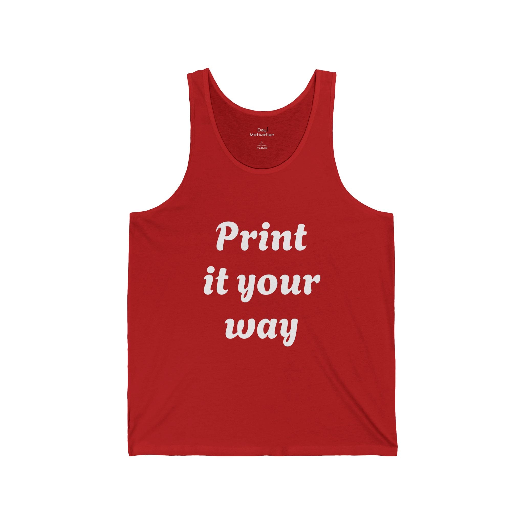 Custom Minimal Workout & Daily Grind Tee(text)  — "Designed by You" Tank Top