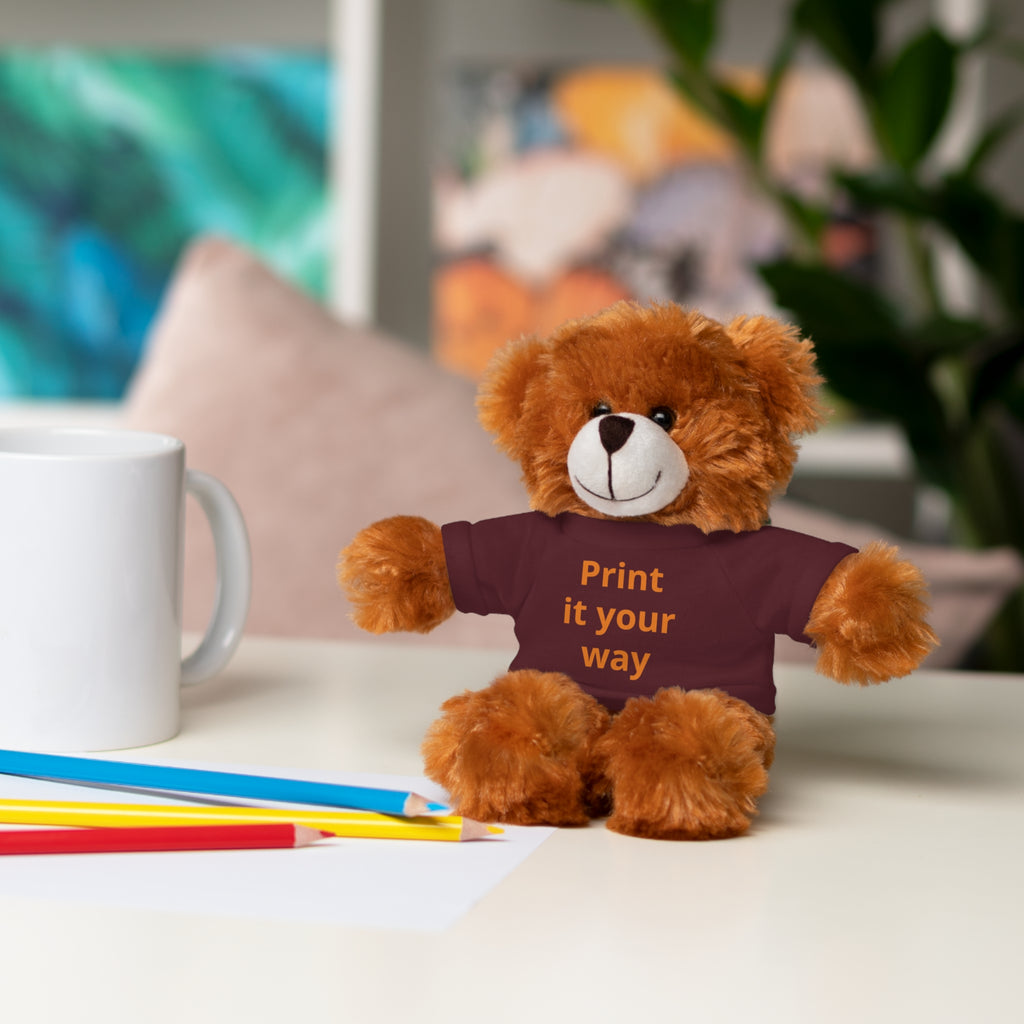 Custom T-Shirt Stuffed Animal  — Personalized with 'Print it your way' Tee