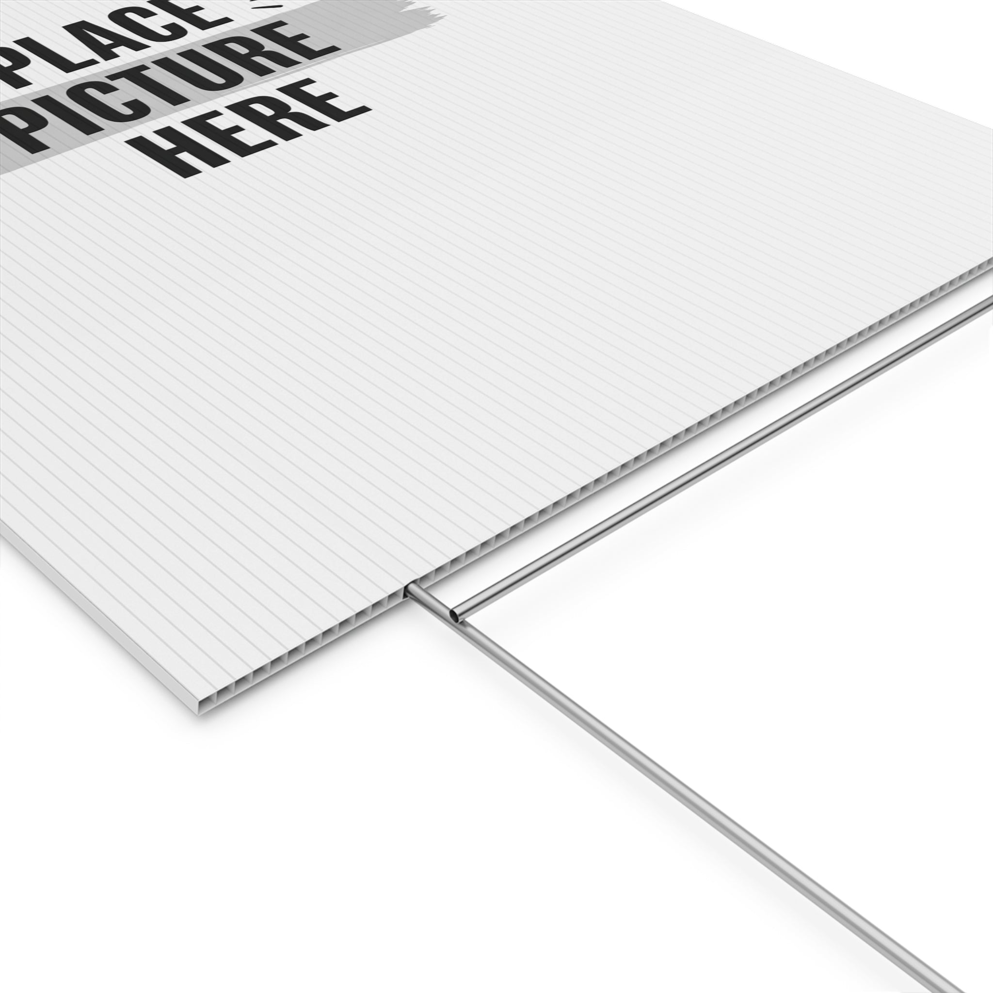 Customizable Plastic Yard Sign - 'Place Picture Here' Template