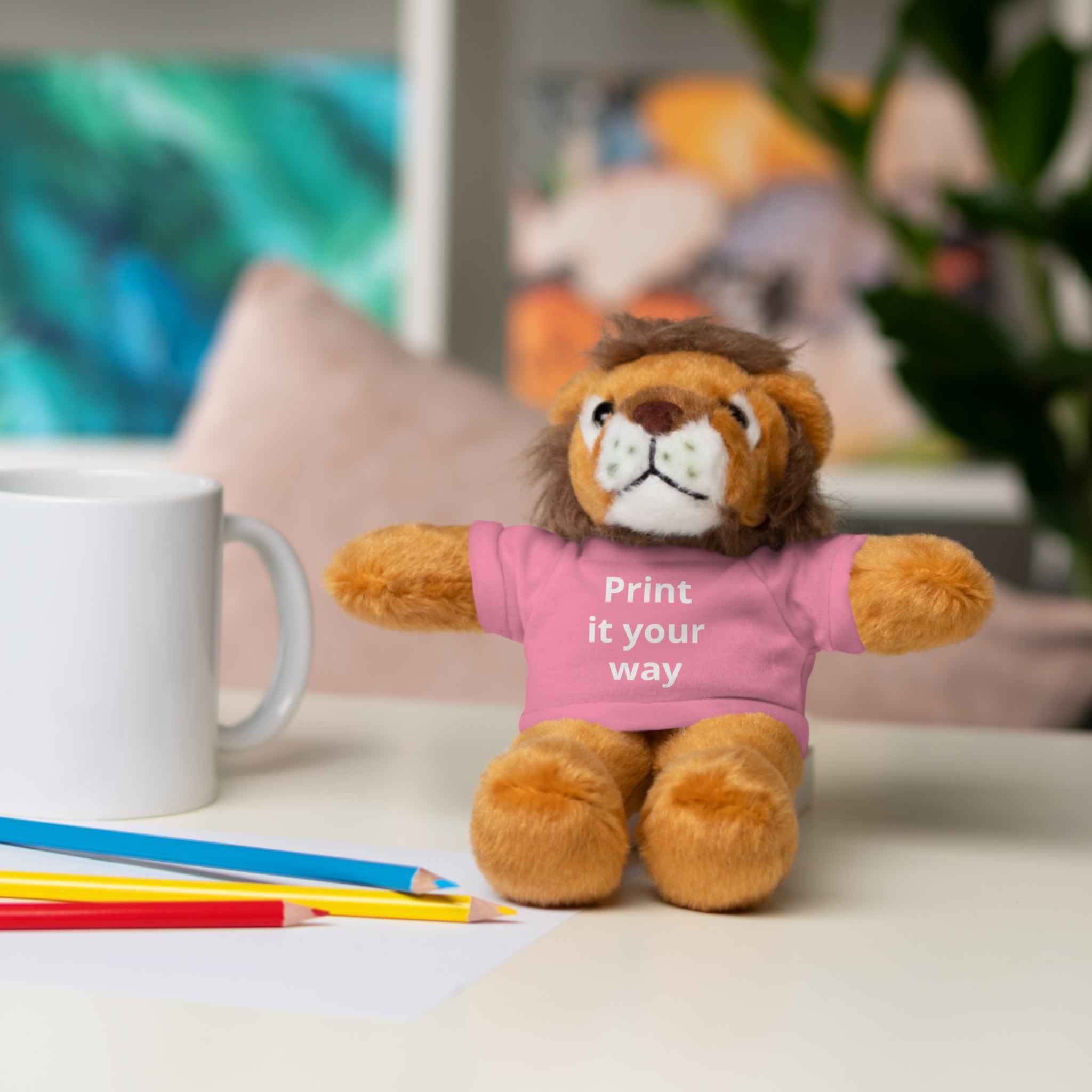 Custom T-Shirt Stuffed Animal  — Personalized with 'Print it your way' Tee