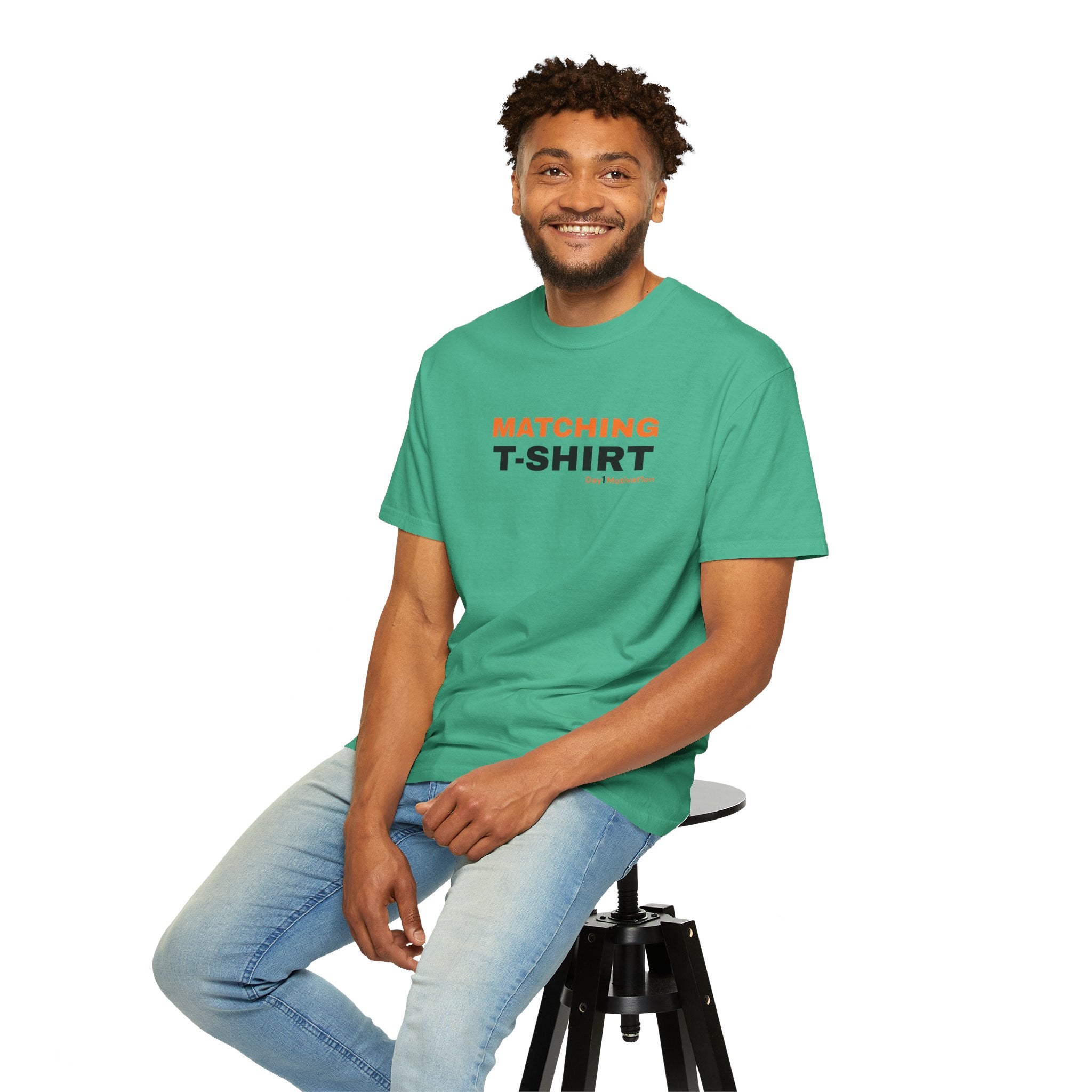 "Matching T-Shirt" | Unisex Graphic Tee with Orange and Black Text