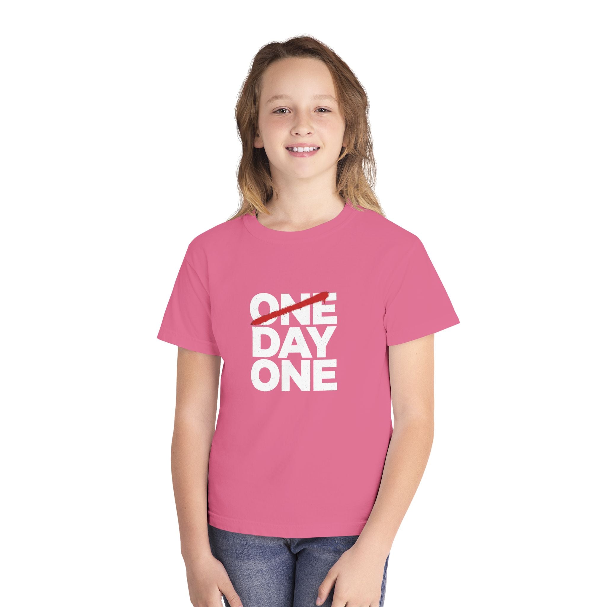 "Day One" Youth Tee — Motivational Graphic Tee