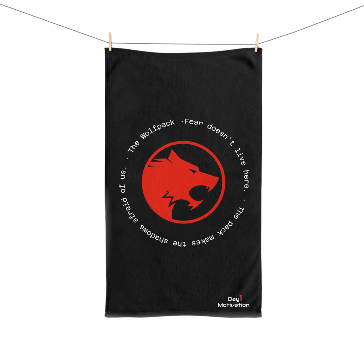 Wolfpack Hand Towel — "The Pack Makes the Shadows Afraid of Us"