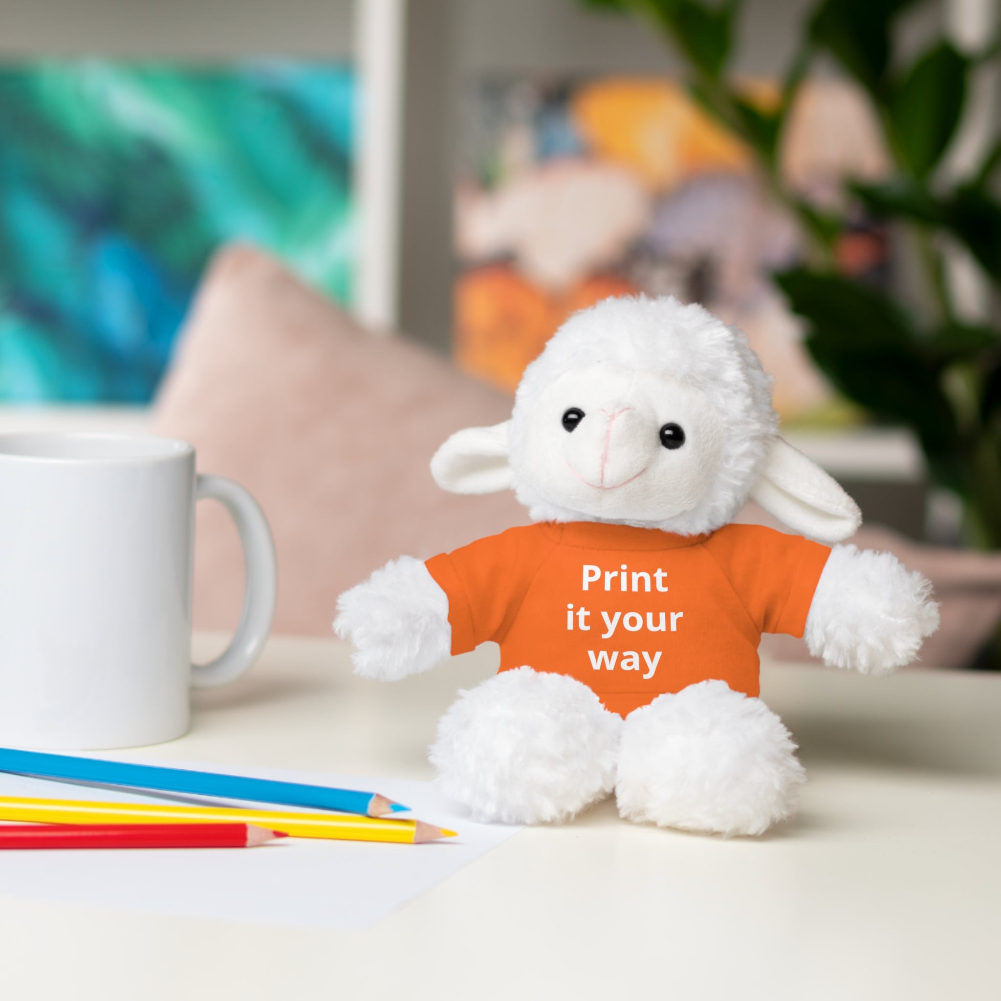 Custom T-Shirt Stuffed Animal  — Personalized with 'Print it your way' Tee
