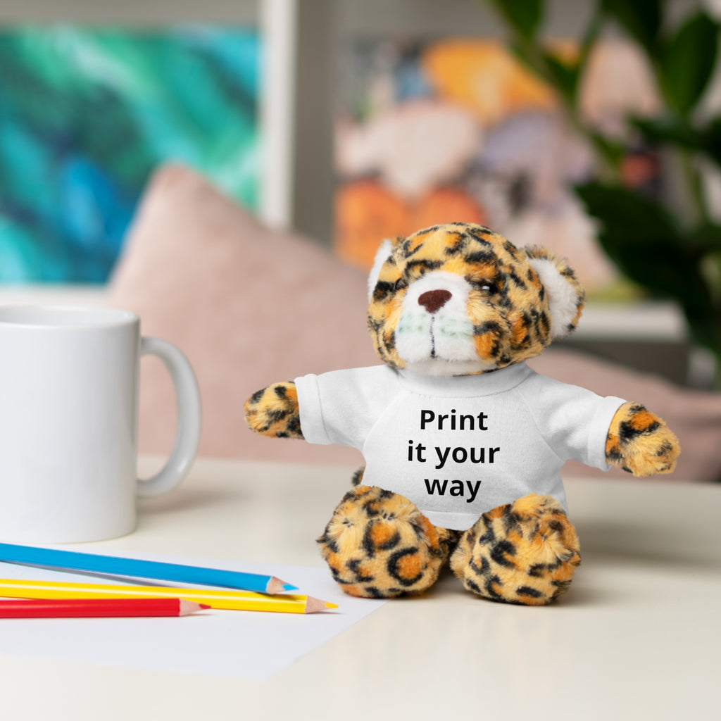Custom T-Shirt Stuffed Animal  — Personalized with 'Print it your way' Tee