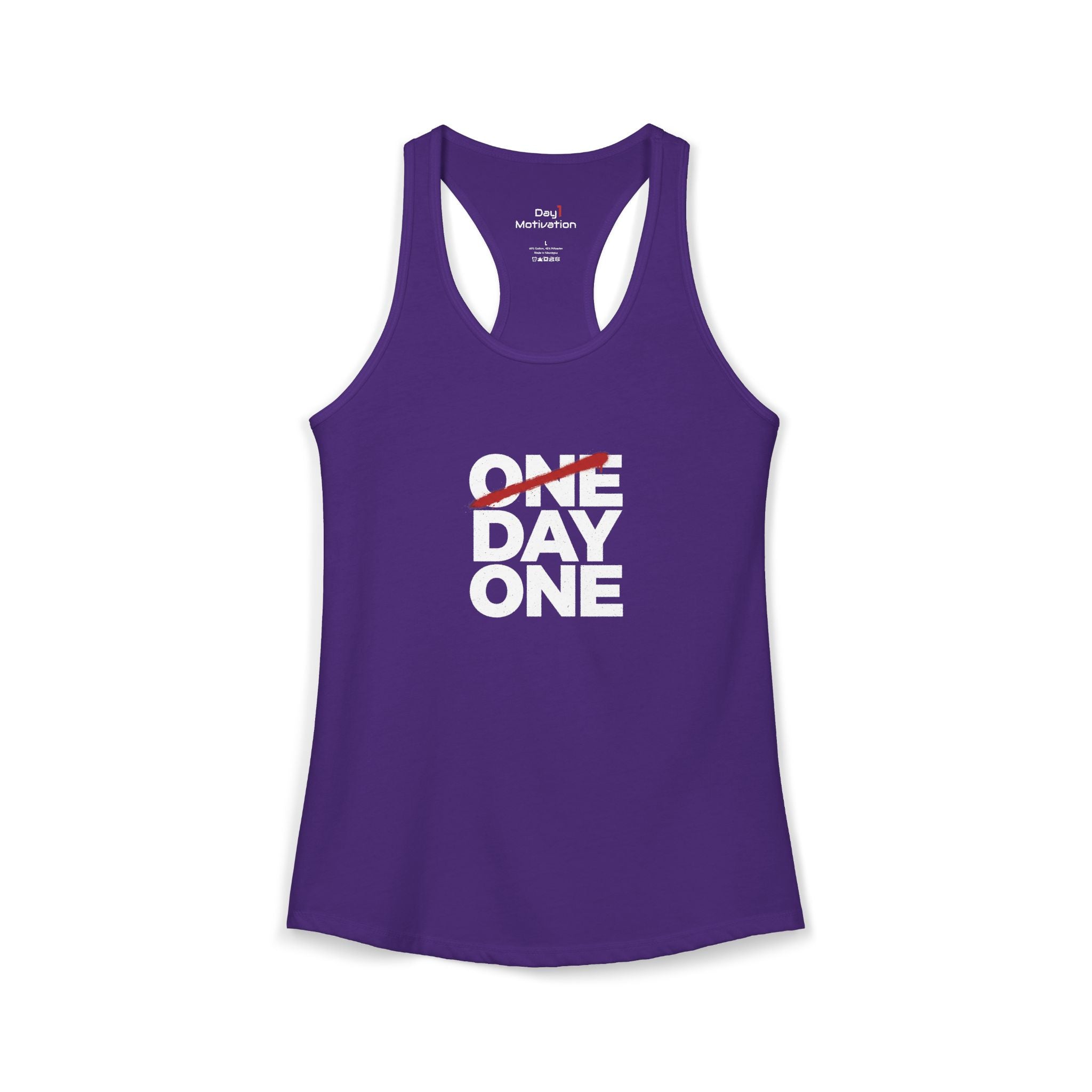 "Day One" - Women's Ideal Racerback Tank