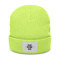 Custom Embroidered Patch Winter Hat — "Designed by You"  Ribbed Knit Beanie